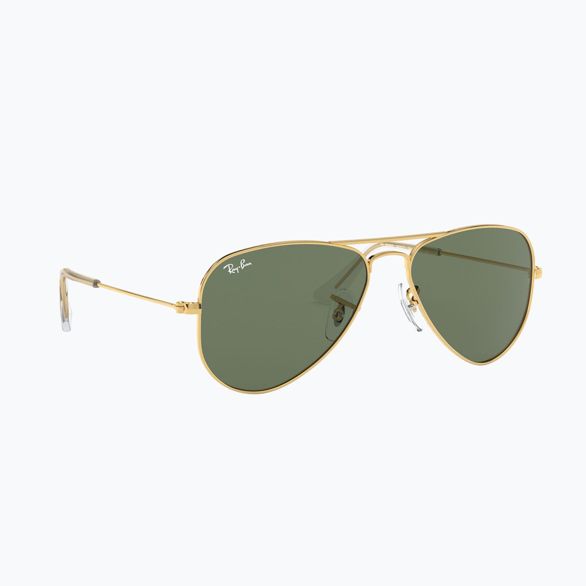 Okulary przeciwsłoneczne dziecięce Ray-Ban Aviator arista gold/dark green 