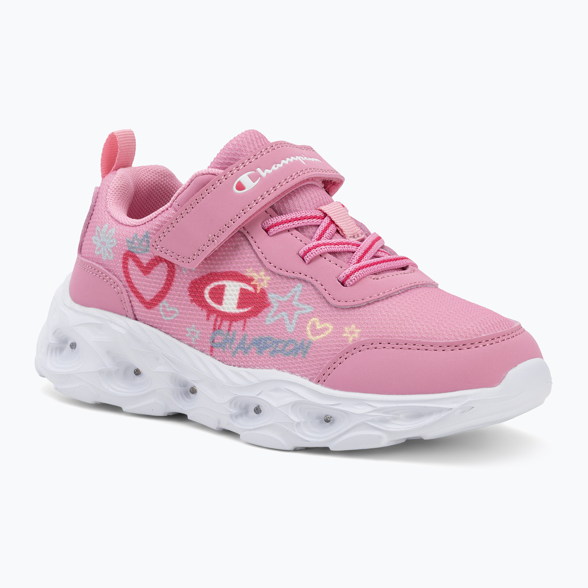 Încălțăminte pentru copii Champion Funfair Print G PS Low Cut blue burgundy/flash/fluorescent pink