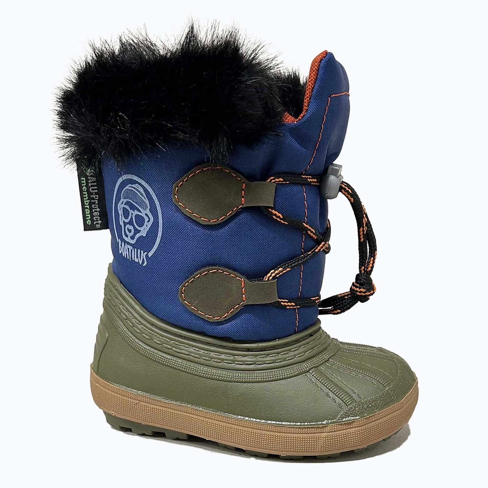 Śniegowce dziecięce BOATILUS Nippy 02 Sint. Leather green/blue 