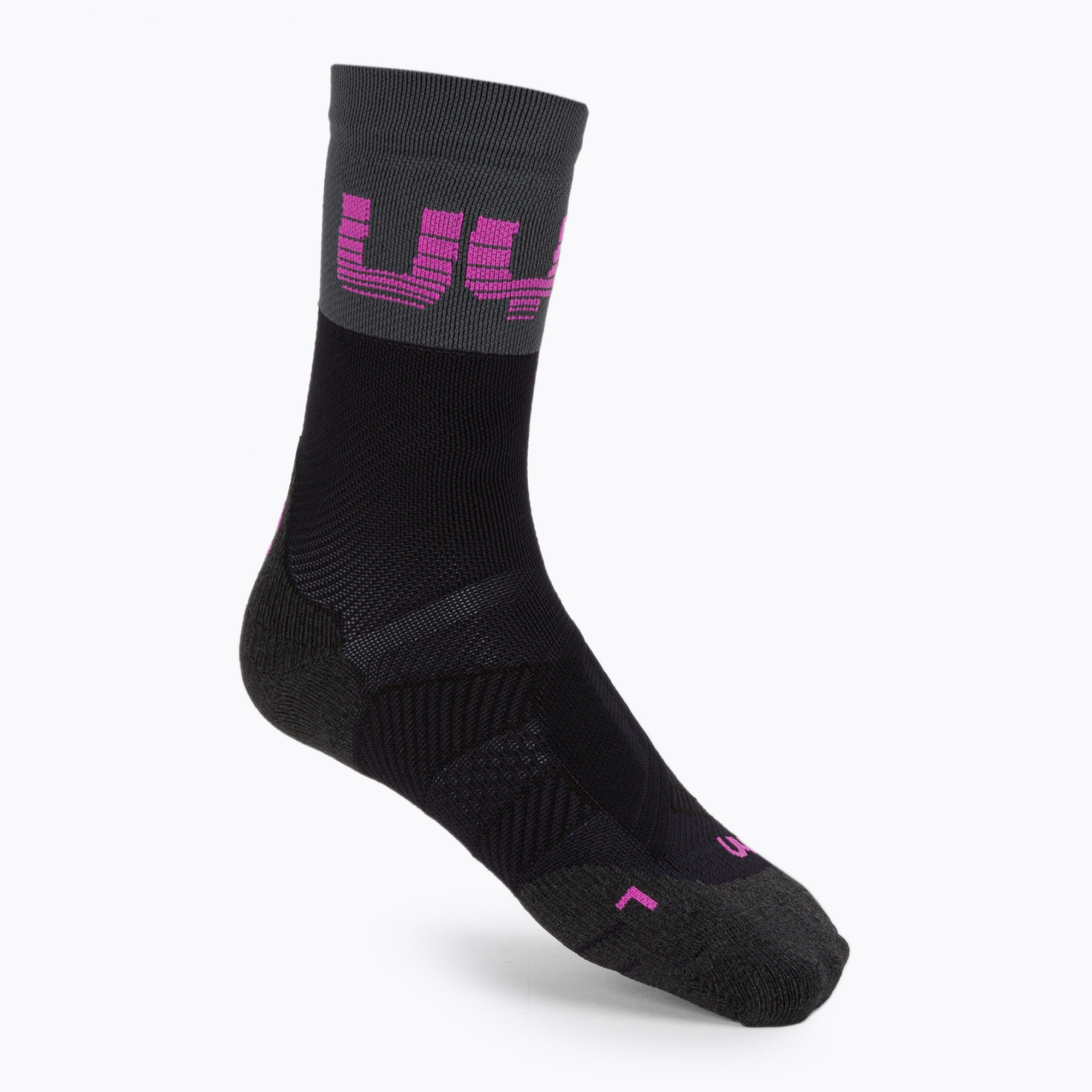 Női kerékpáros zokni UYN Light black /grey/rose violet (Light B583 S100083)