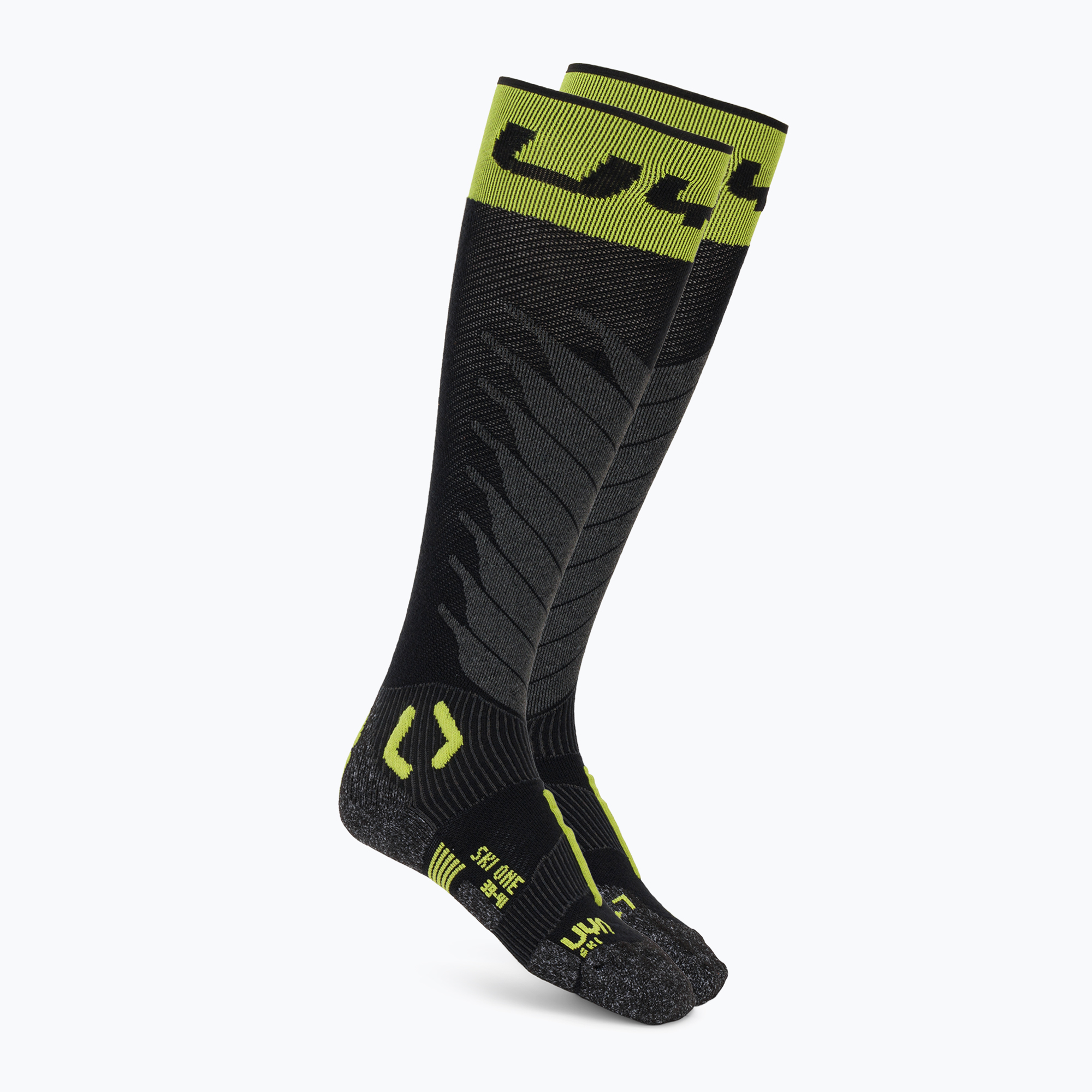 Skarpety narciarskie męskie UYN Ski One Merino black/lime | WYSYŁKA W 24H | 30 DNI NA ZWROT