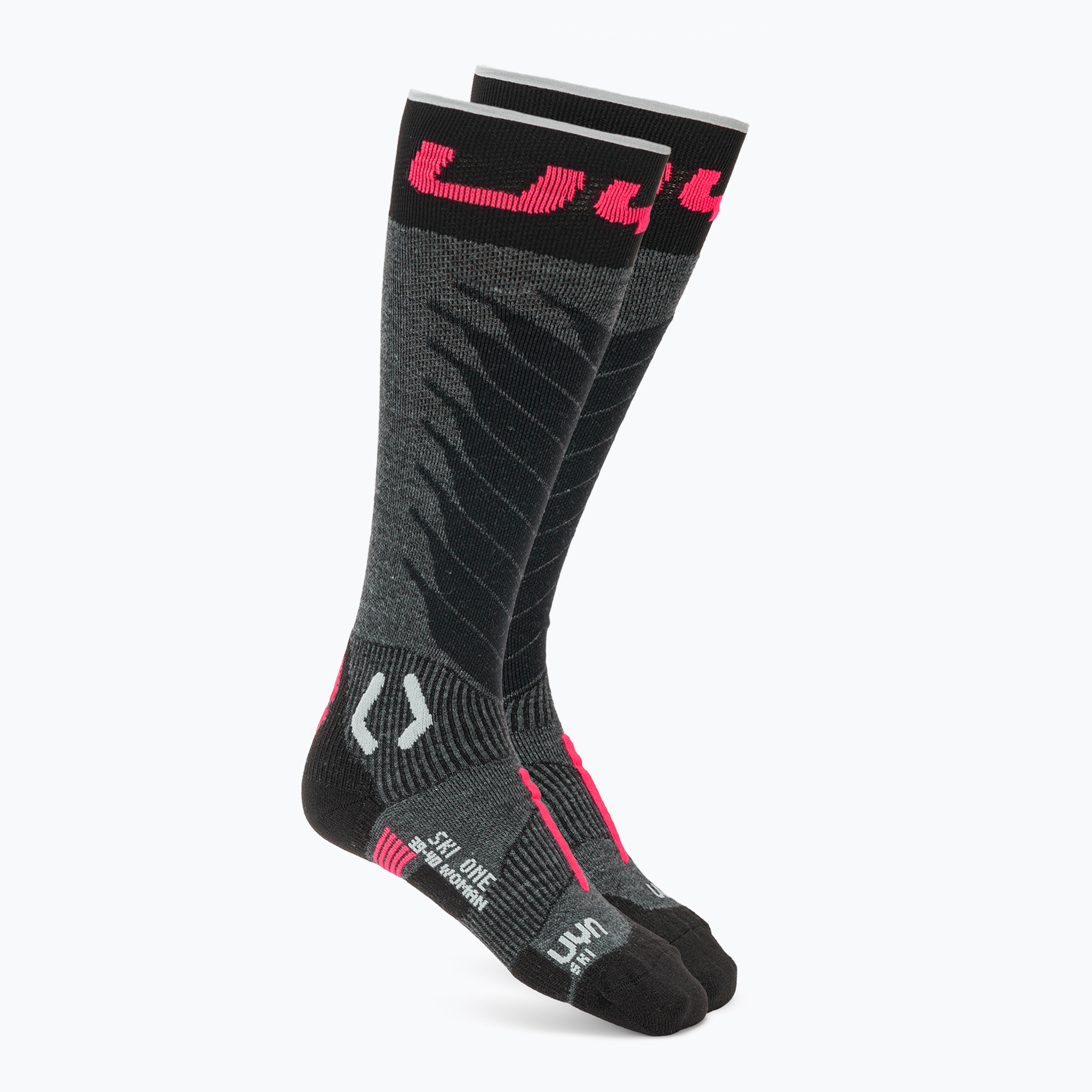 Мъжки скиорски чорапи UYN Ski One Merino anthracite/pink