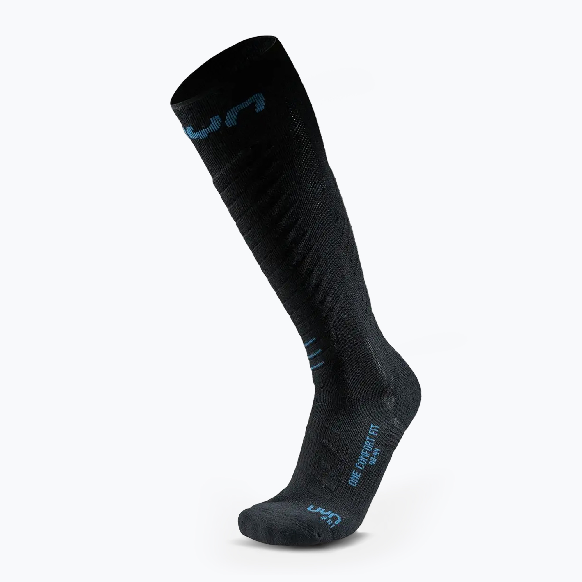 Мъжки скиорски чорапи UYN Ski One Comfort Fit black/blue poseidon