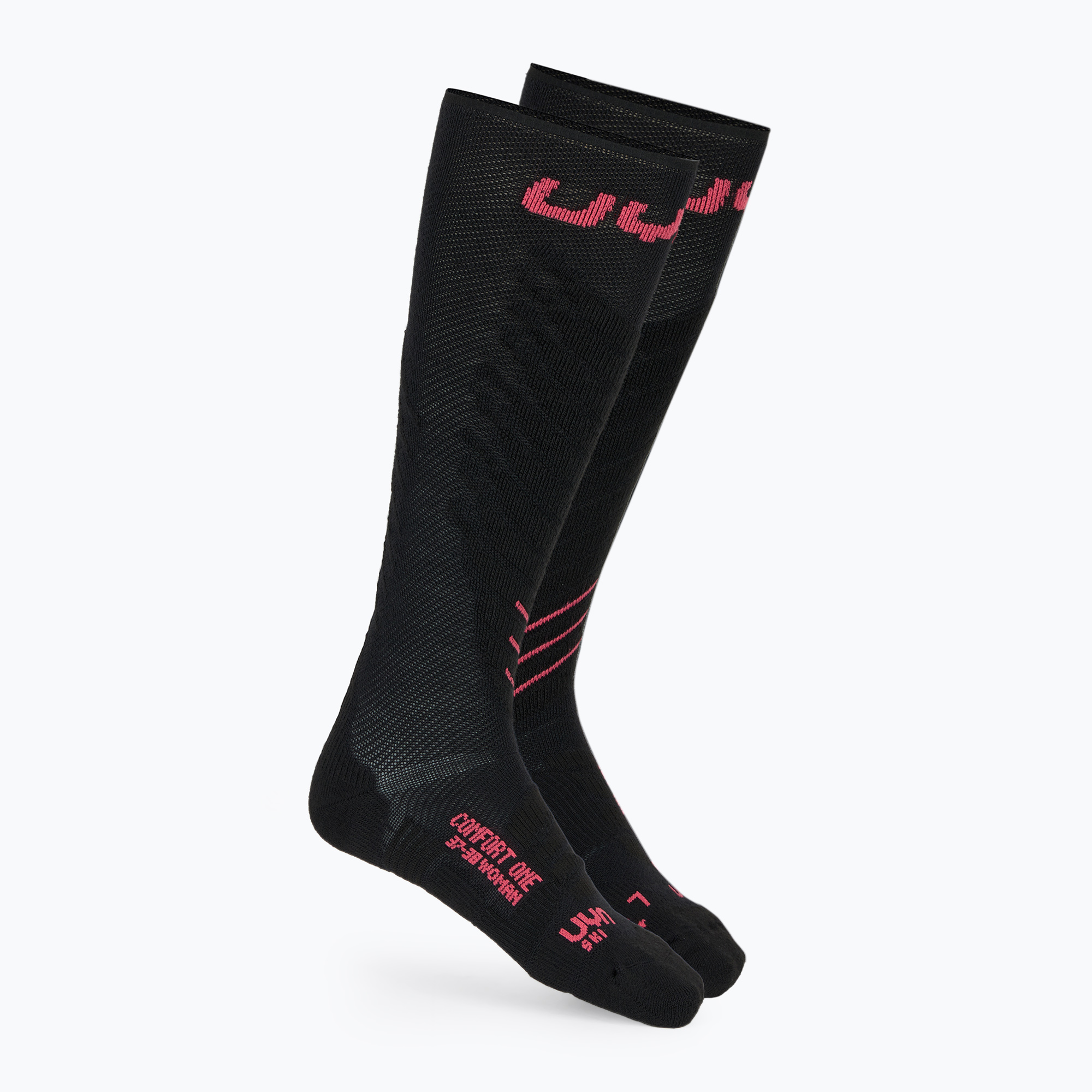 Мъжки скиорски чорапи UYN Ski One Comfort Fit black/pink