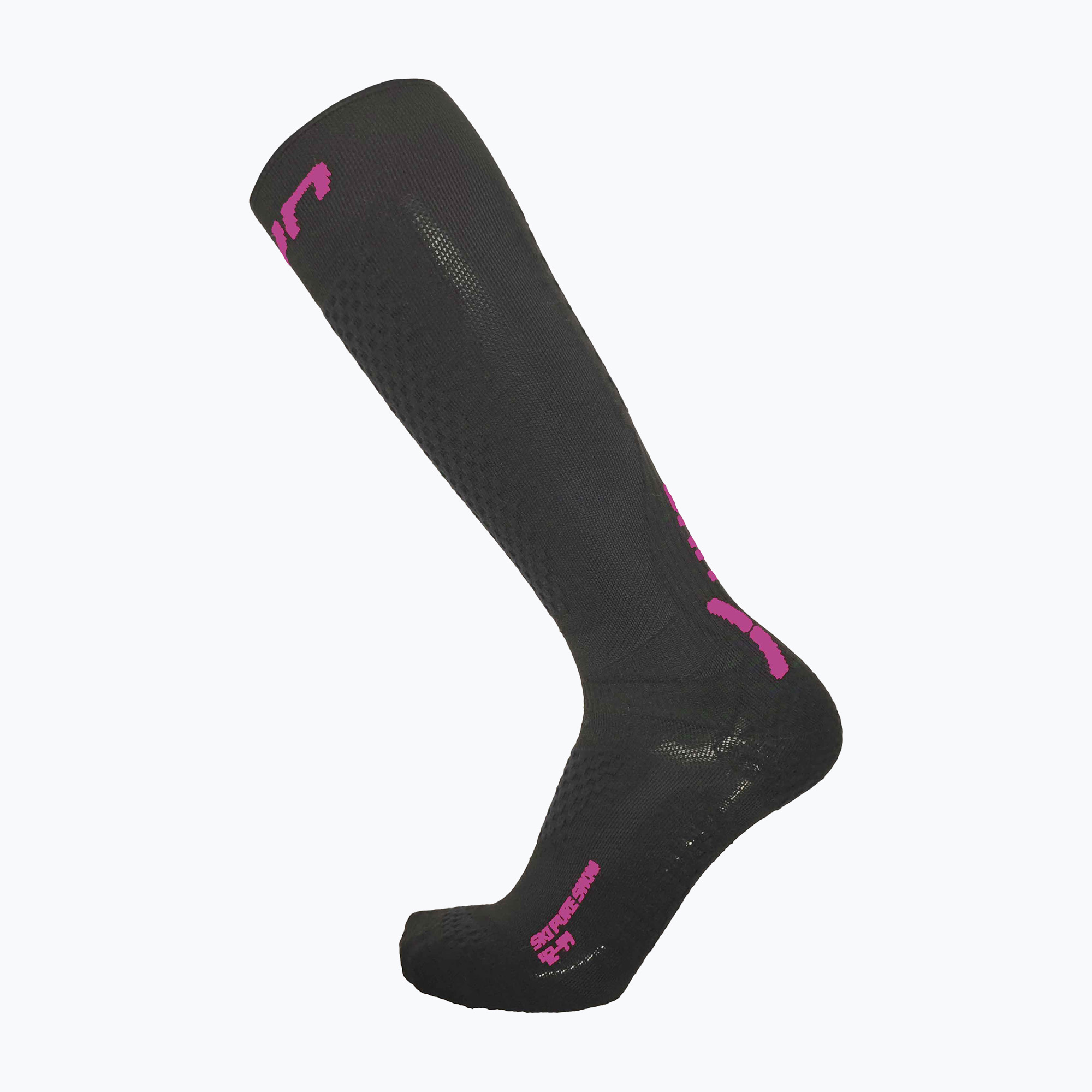 Дамски скиорски чорапи UYN Ski One Pure Snow black/pink