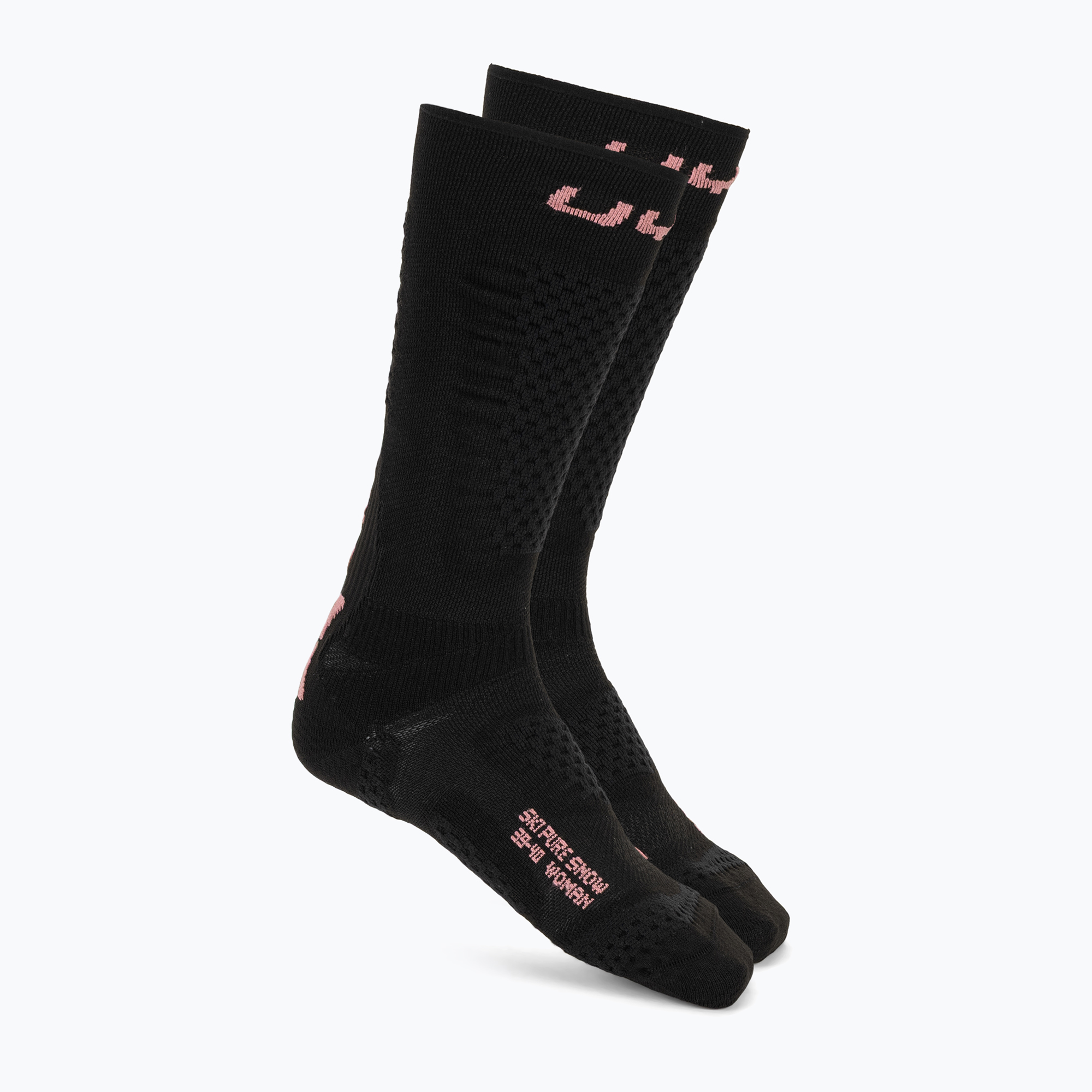 Дамски скиорски чорапи UYN Ski One Pure Snow black/pink