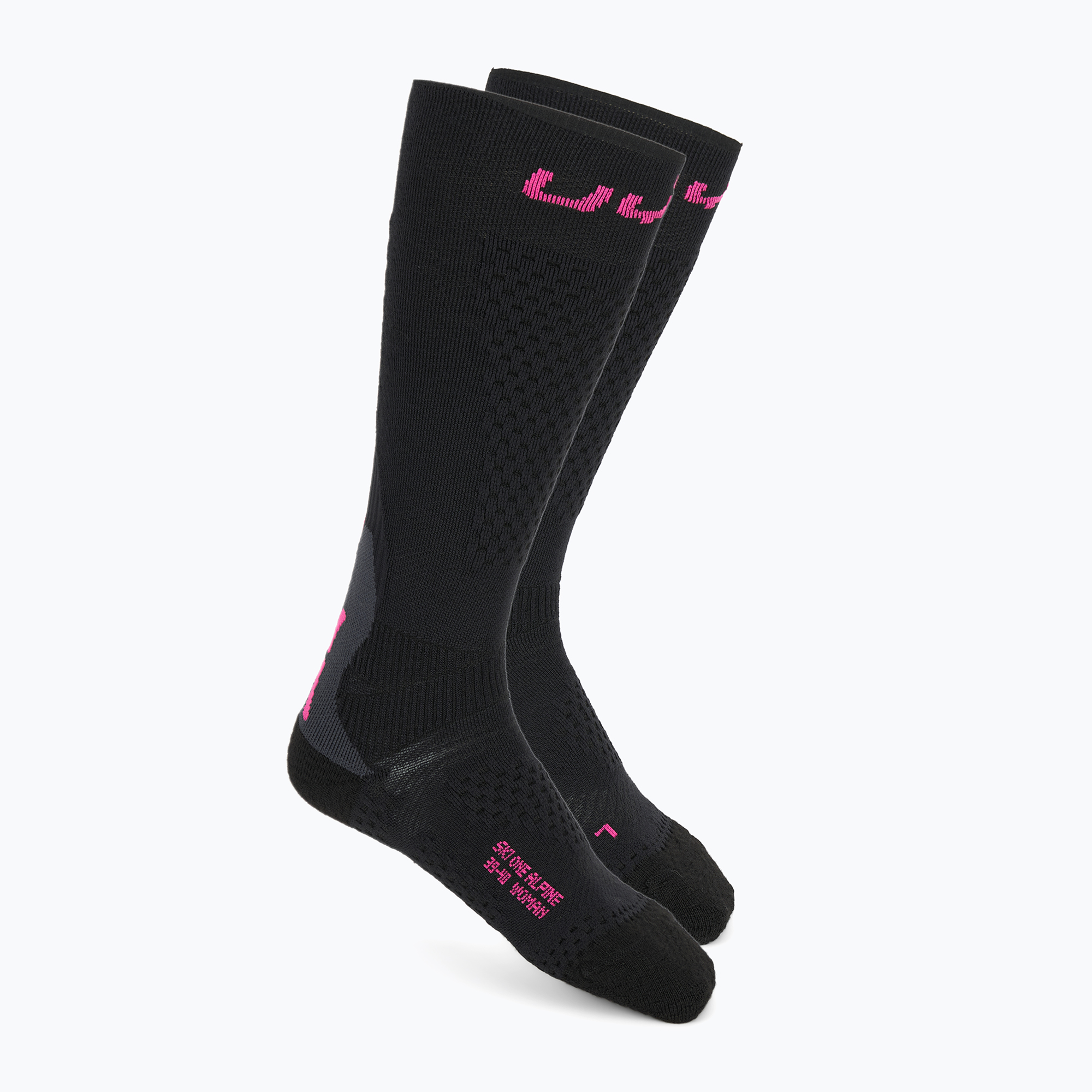 Дамски скиорски чорапи UYN Ski One Alpine Merino black/pink