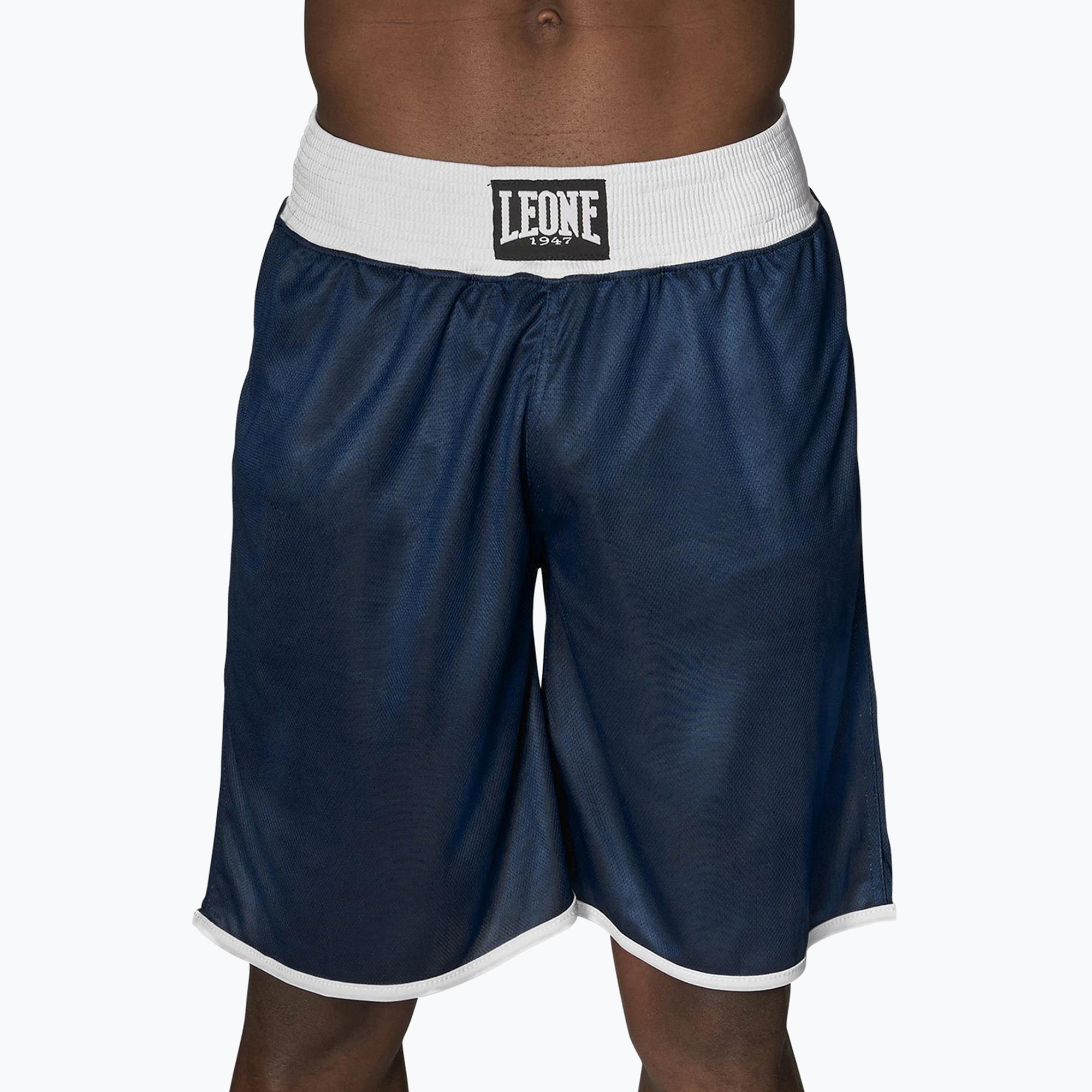 Spodenki bokserskie męskie LEONE 1947 Double Face Boxing blue/red 