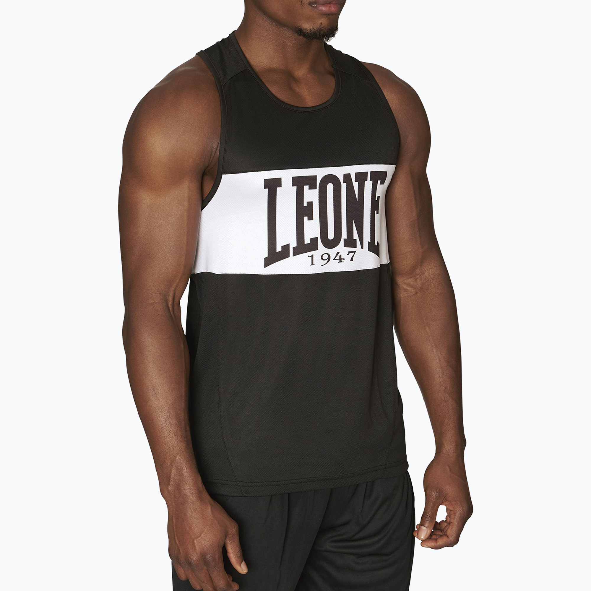 Canotta da allenamento LEONE 1947 Shock Boxing nero (XXL) (Shock AB224)