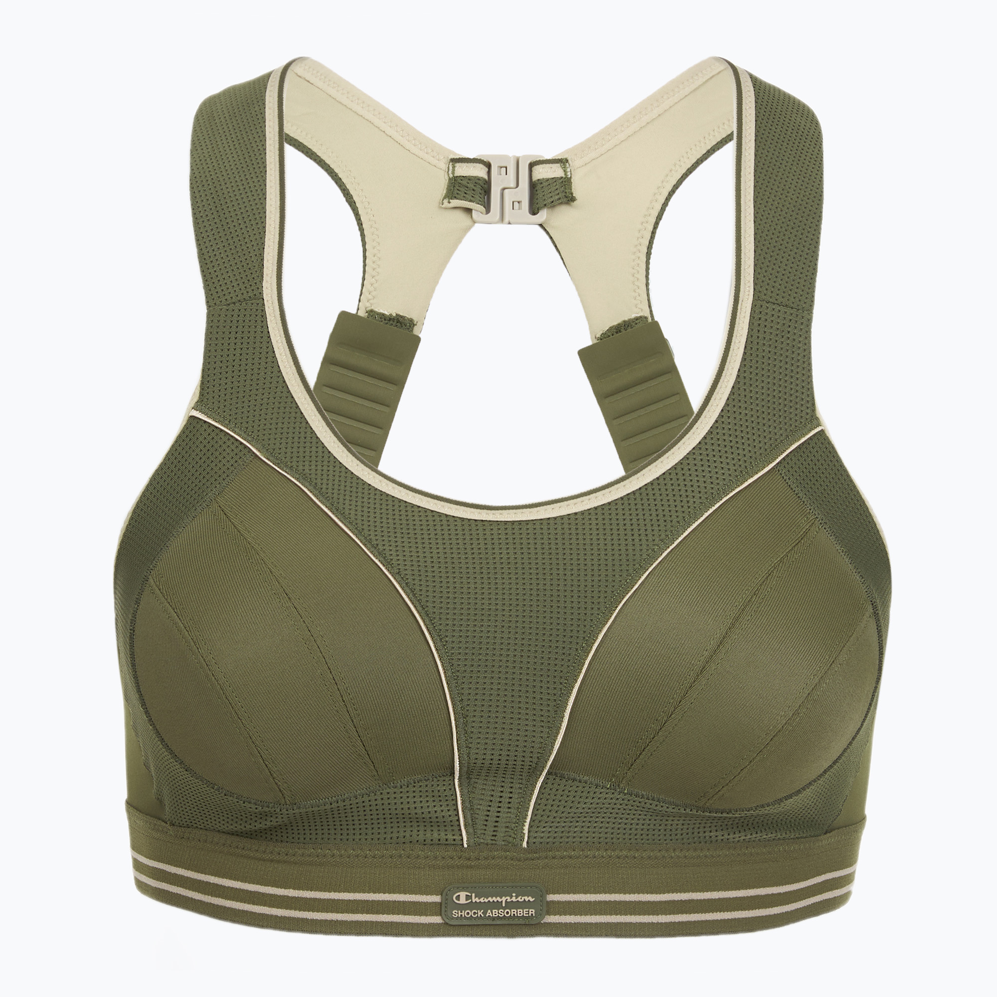 Biustonosz treningowy Shock Absorber Ultimate Run Bra khaki