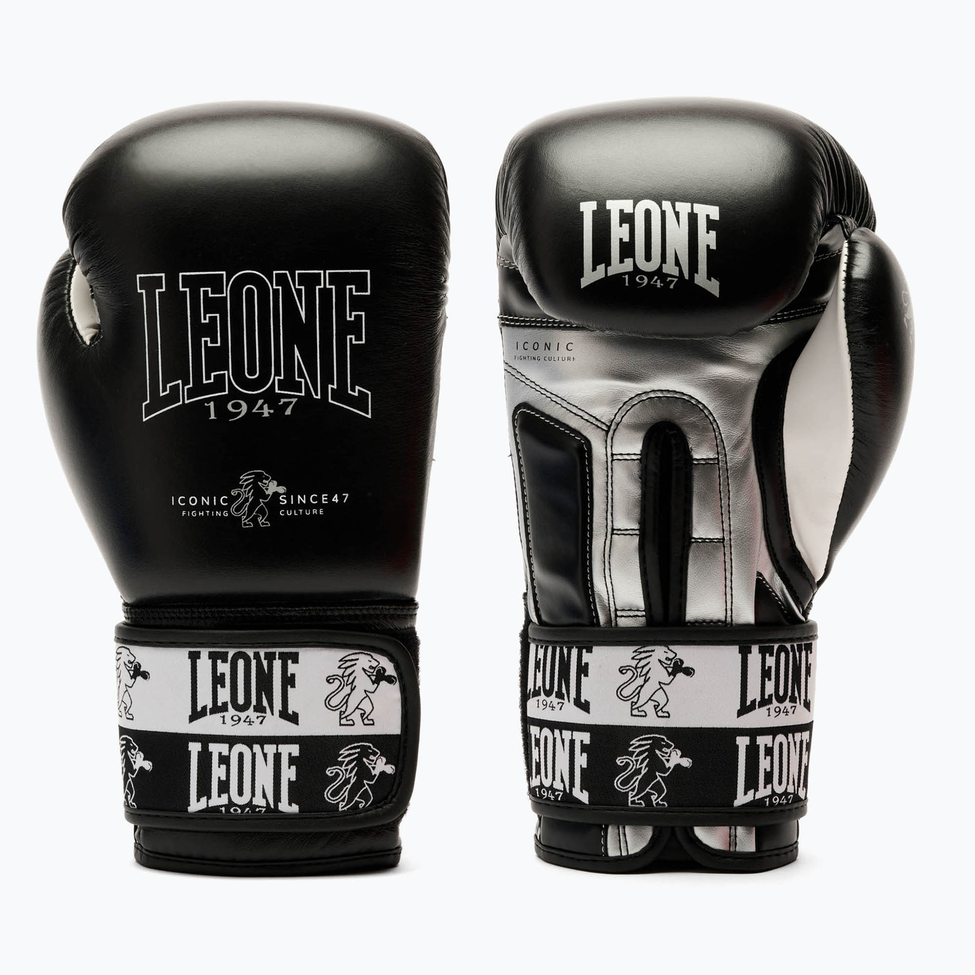 Guanti da boxe LEONE 1947 Iconic nero (10 oz) (Iconic GN208)