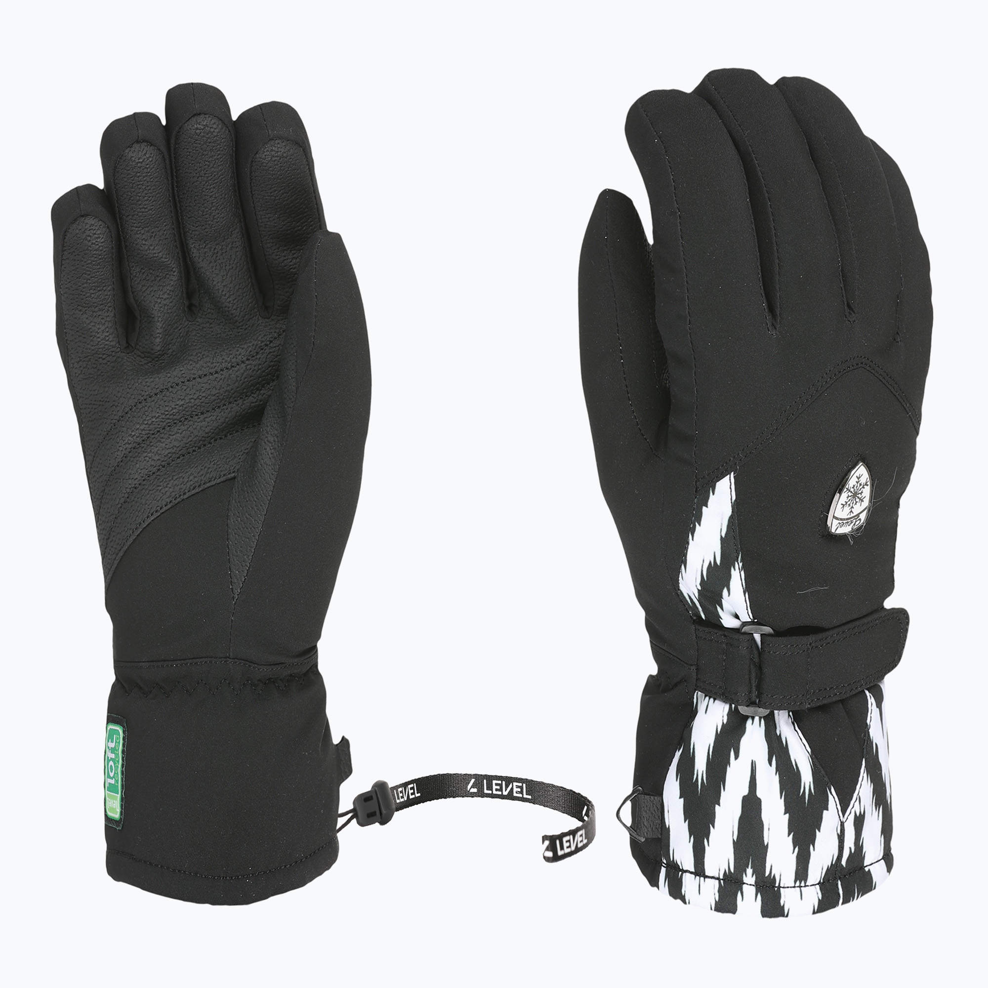 Дамски скиорски ръкавици Level Hero W black/white