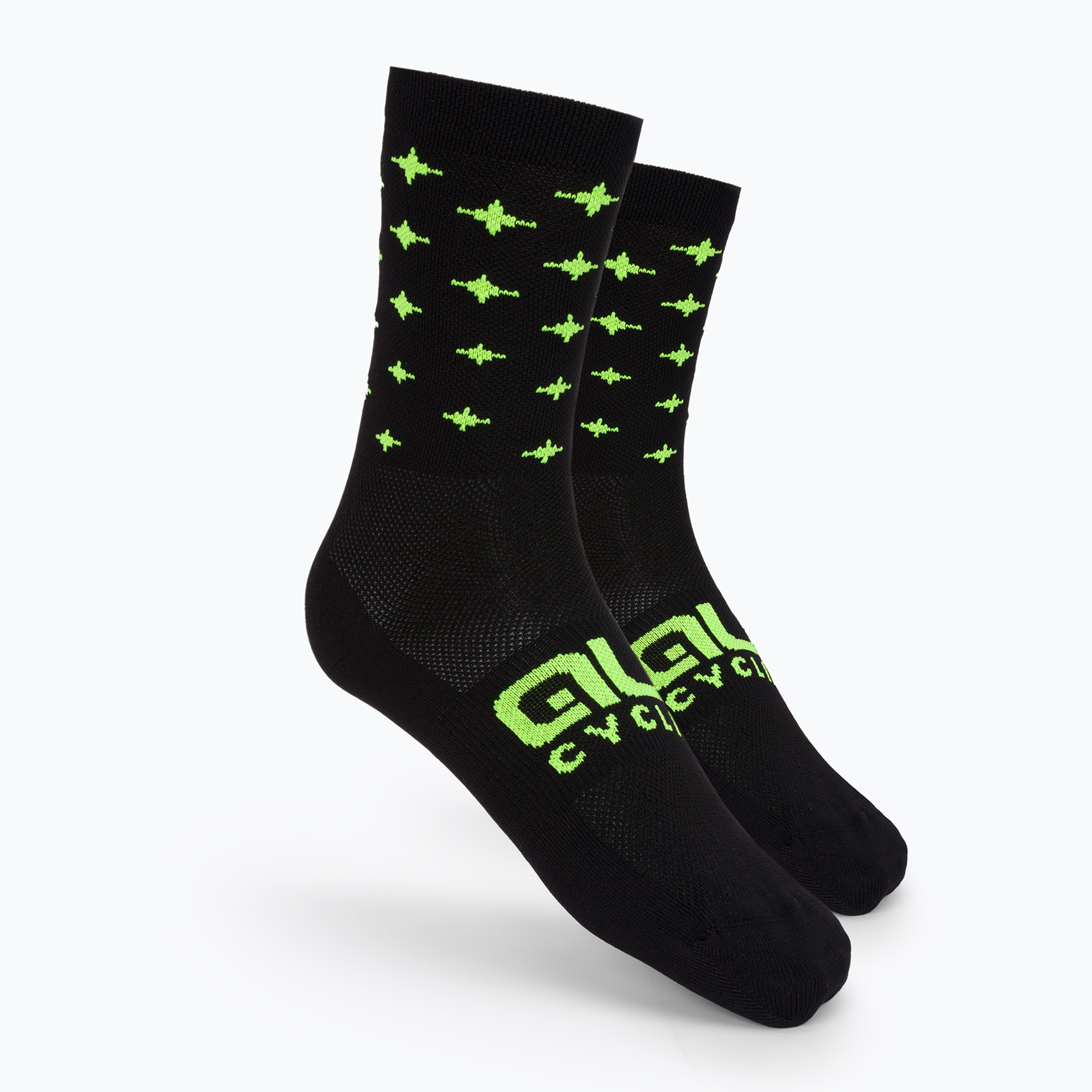 Alé Stars kerékpáros zokni fekete/sárga L21183460 (Q-Skin 16 cm Stars L21183460)