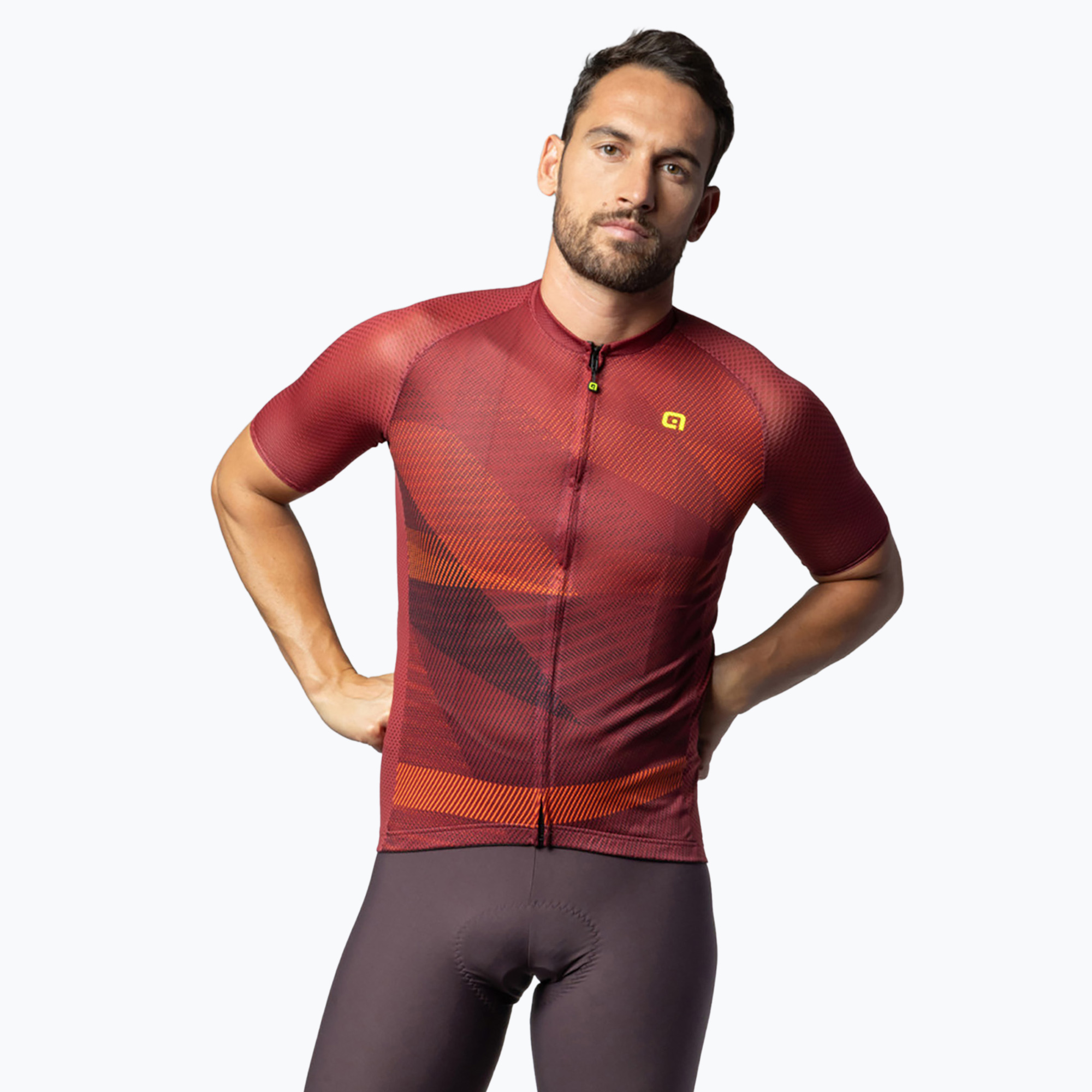 Pánsky cyklistický dres Alé Connect bordeaux (Connect L24102426)