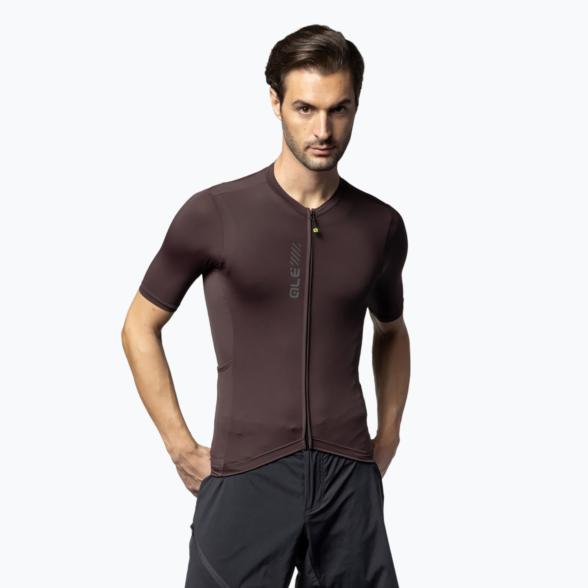 Pánsky cyklistický dres Alé Color Block Off Road cocoa brown (Color Block Off Road L24091443)