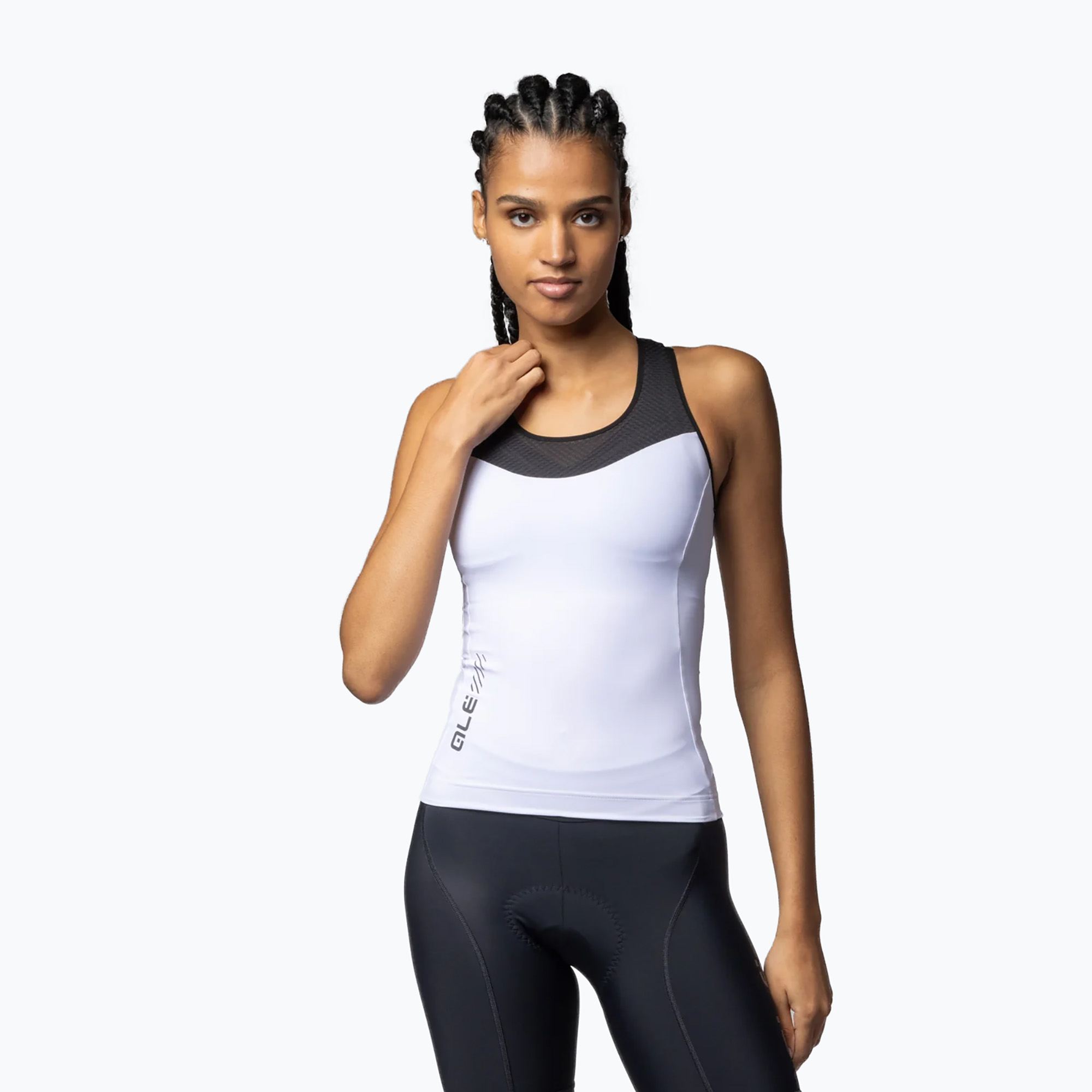 Дамско колоездачно трико Alé Color Block TT бяло