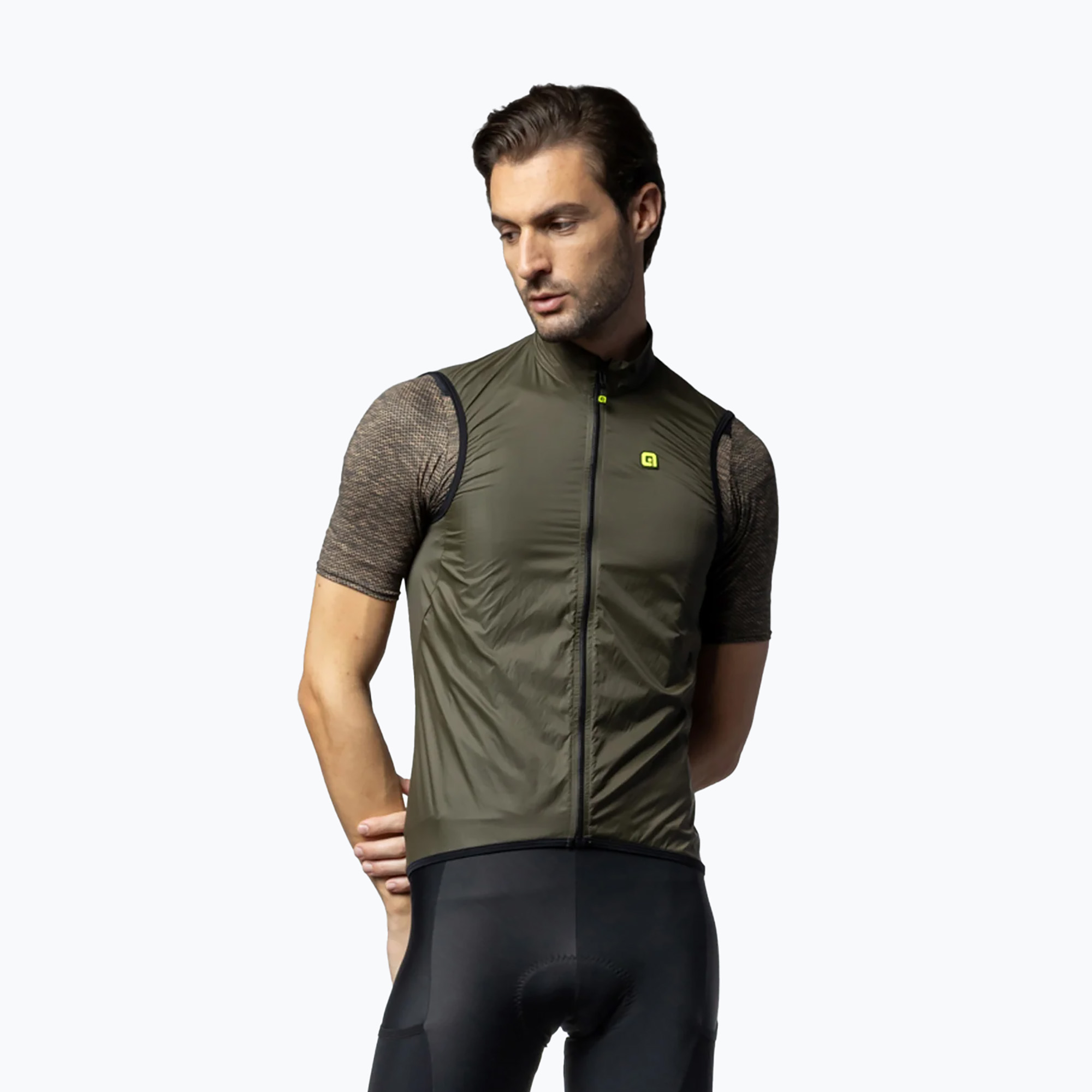 Pánska cyklistická vesta Alé Vento 2.0 army green (Vento 2.0 L21167443)