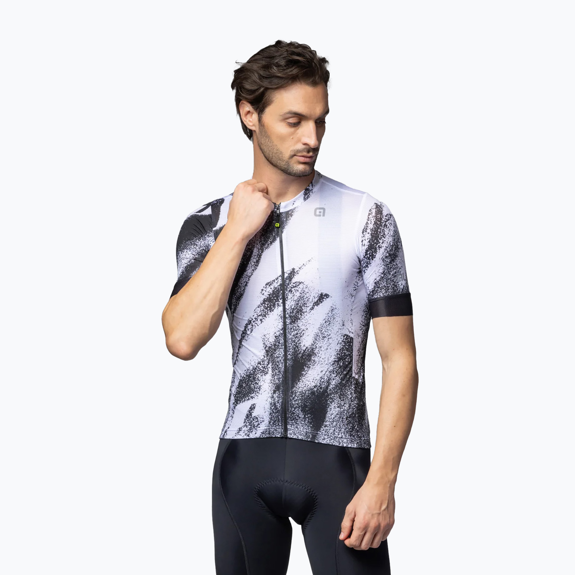 Мъжко колоездачно трико Alé Trace бяло