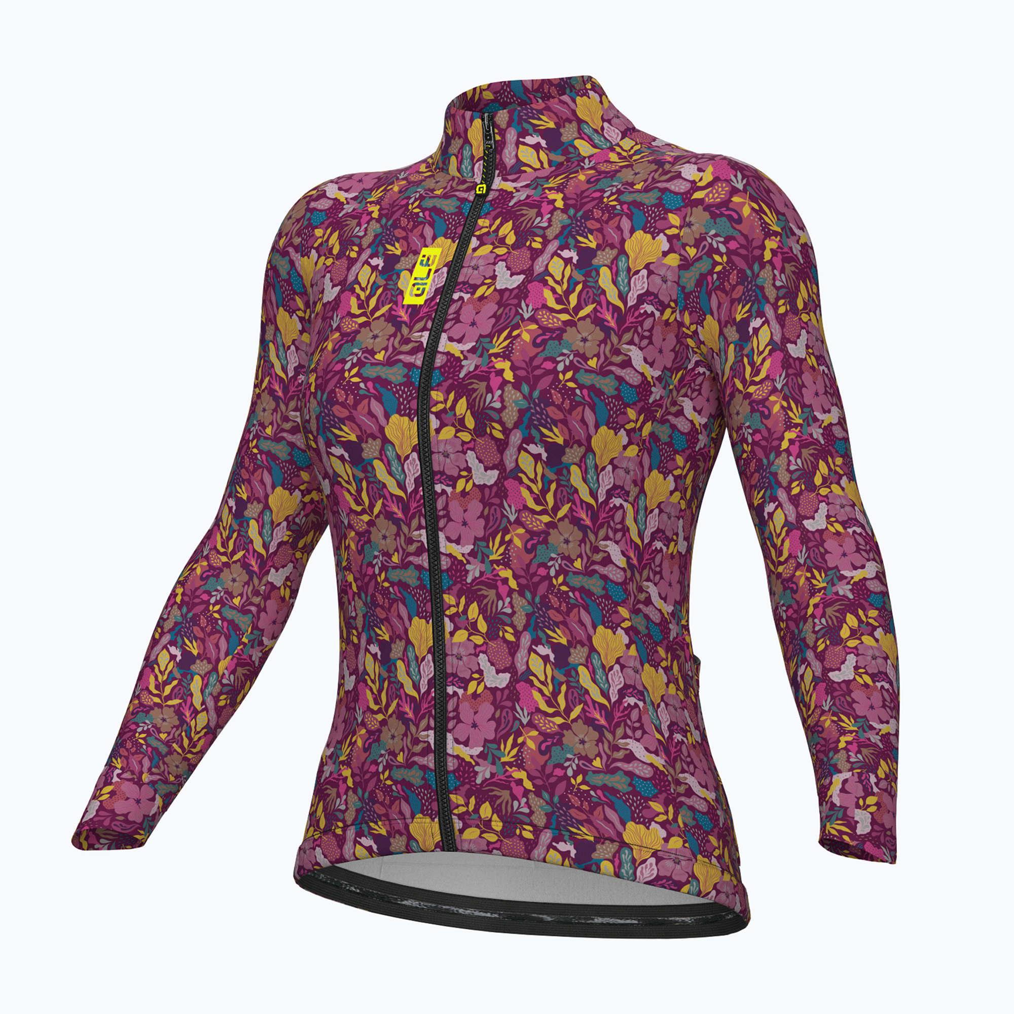 Дамски суитшърт за колоездене Alé Flowery LS Jersey rosa/pink