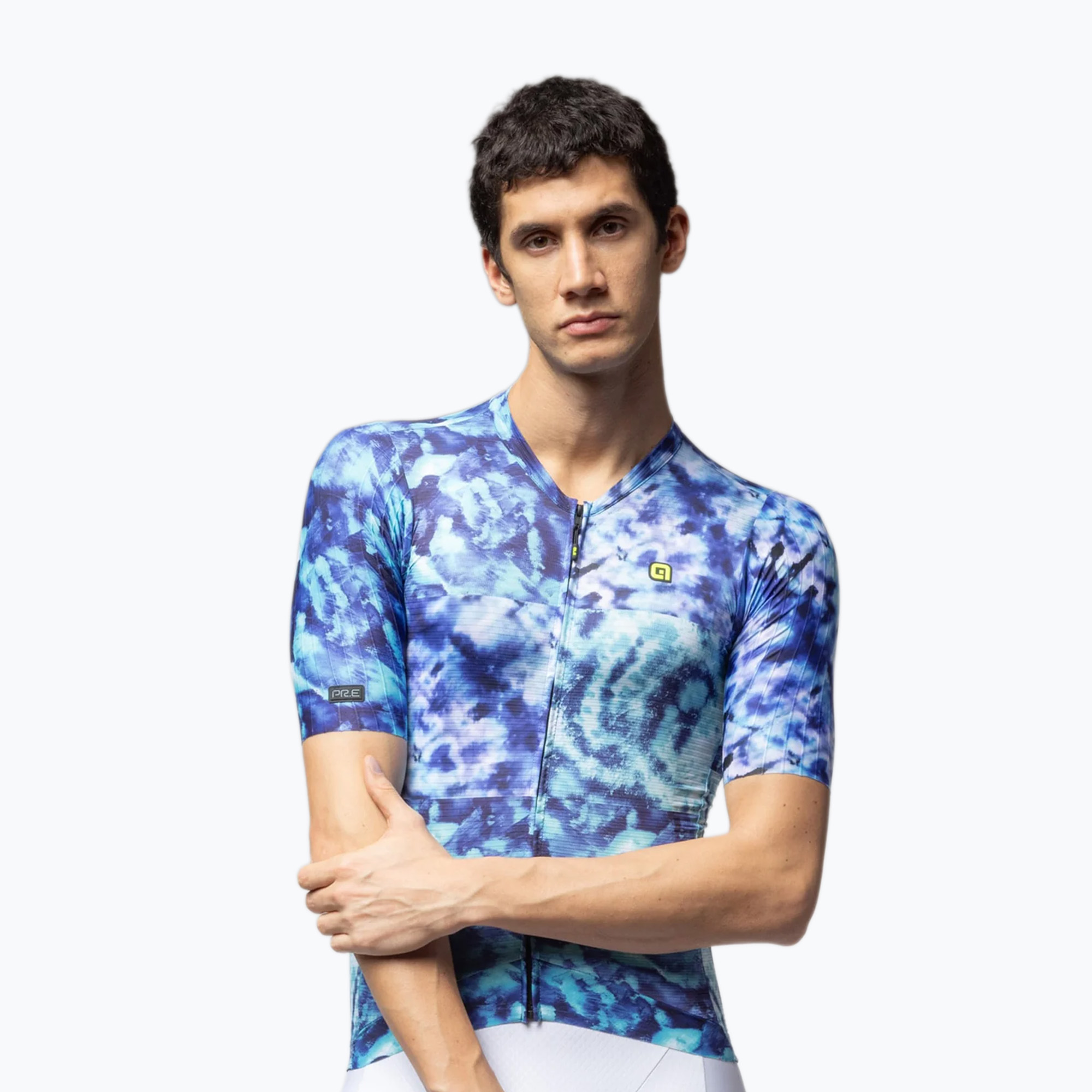 Мъжка тениска за колоездене Alé Clorofilla blue combo