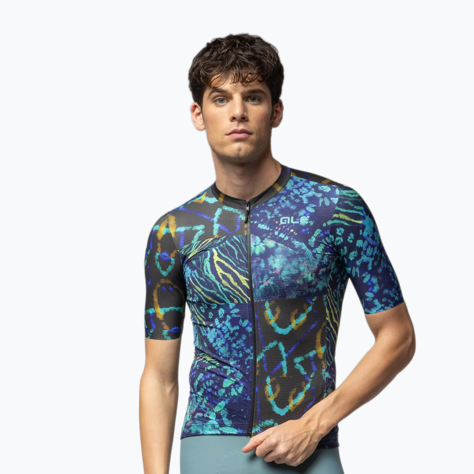 Мъжка тениска за колоездене Alé Caraibi black