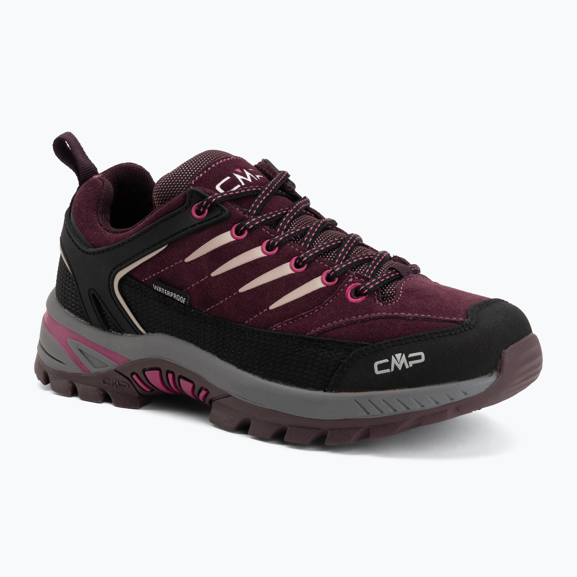 Buty trekkingowe dziecięce CMP Rigel 2.0 Low Waterproof black berry/amaranto 