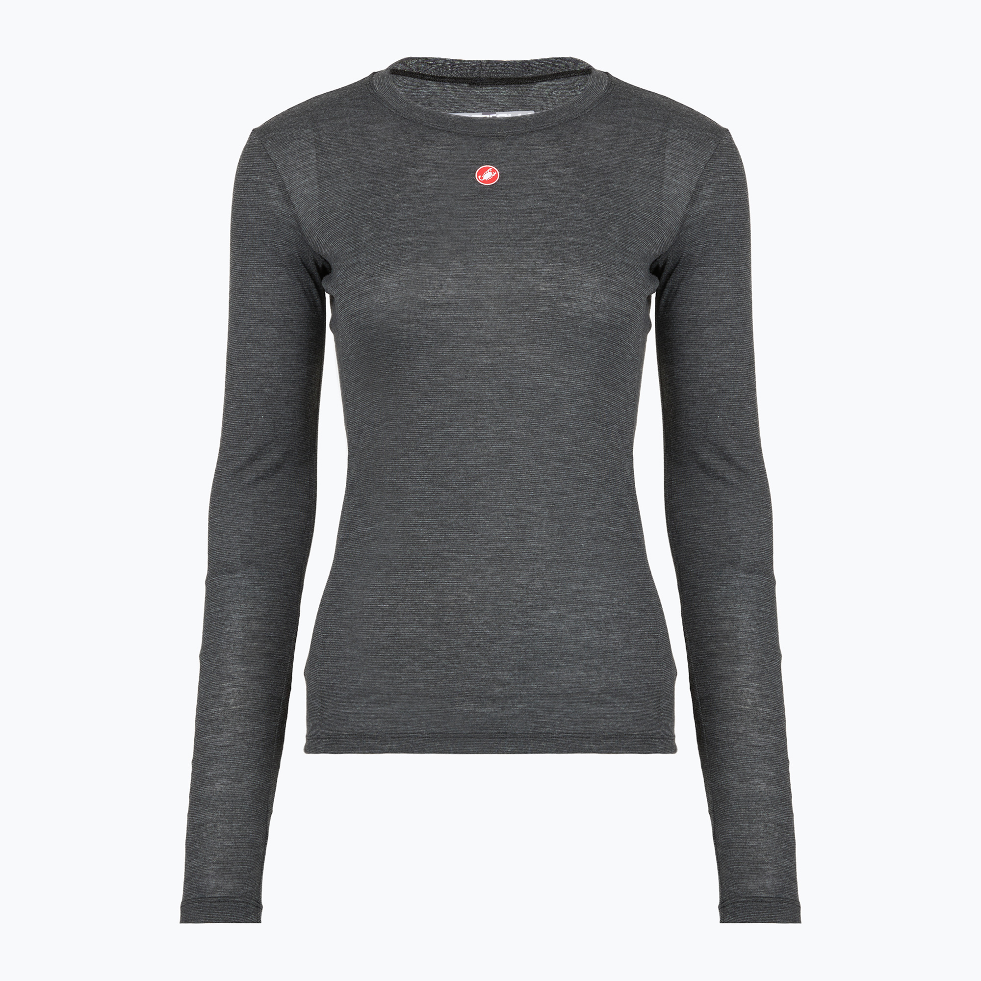 Дамска велосипедна блуза с дълъг ръкав Castelli Medio Base Layer W melange gray