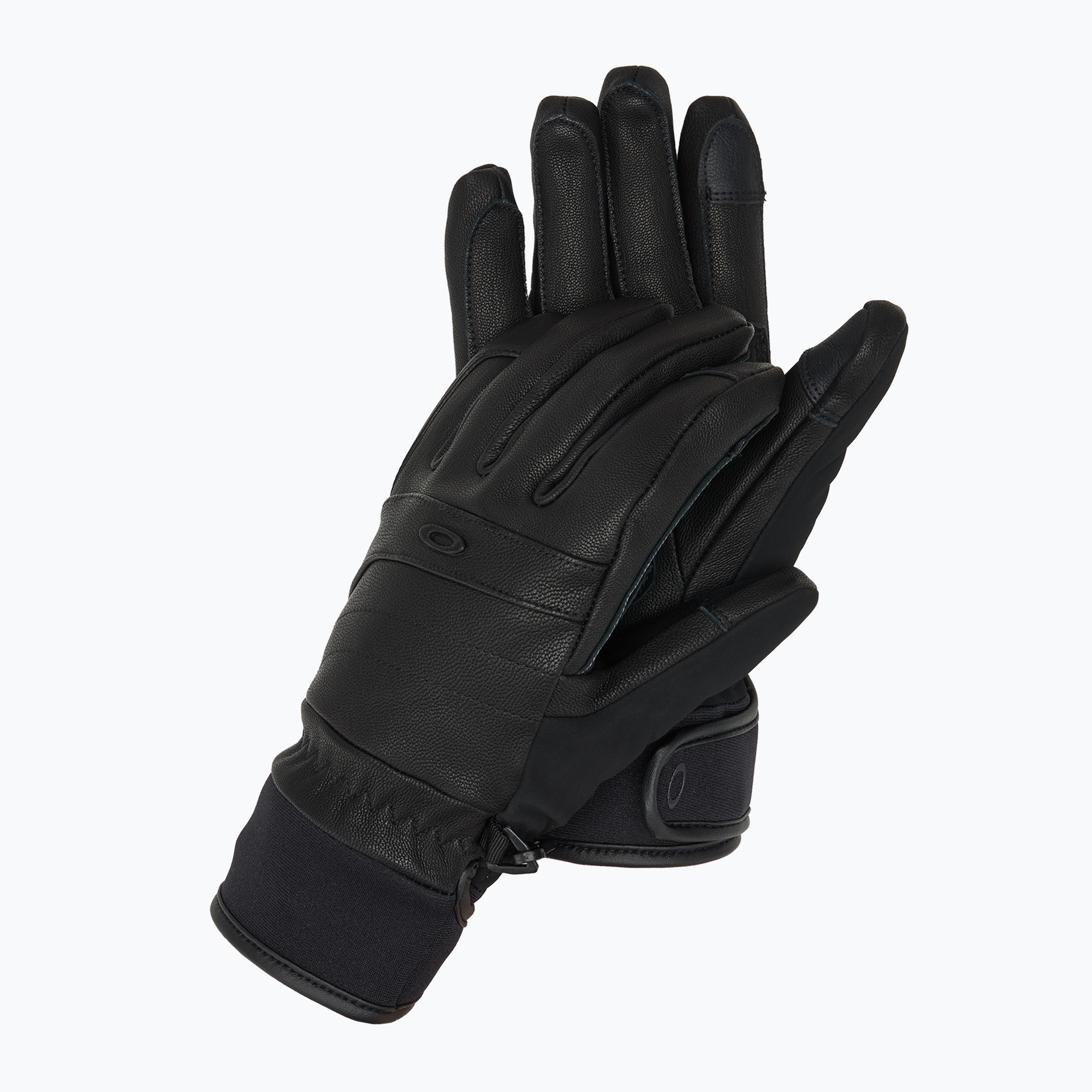 Women's Oakley W. Peak Leather blackout ski gloves (L)