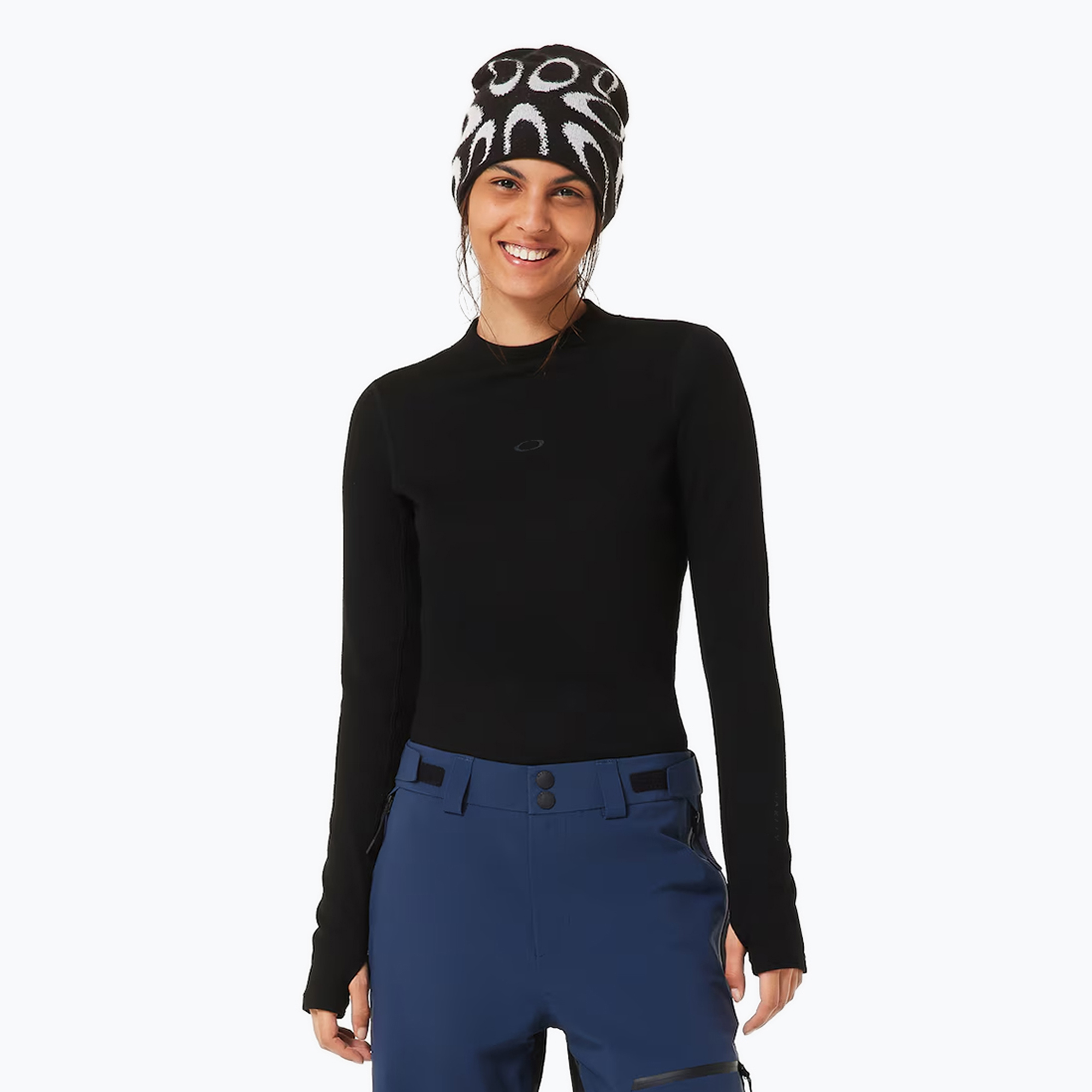 Дамска термоактивна блуза с дълъг ръкав Oakley Spruce Wool Base Layer blackout