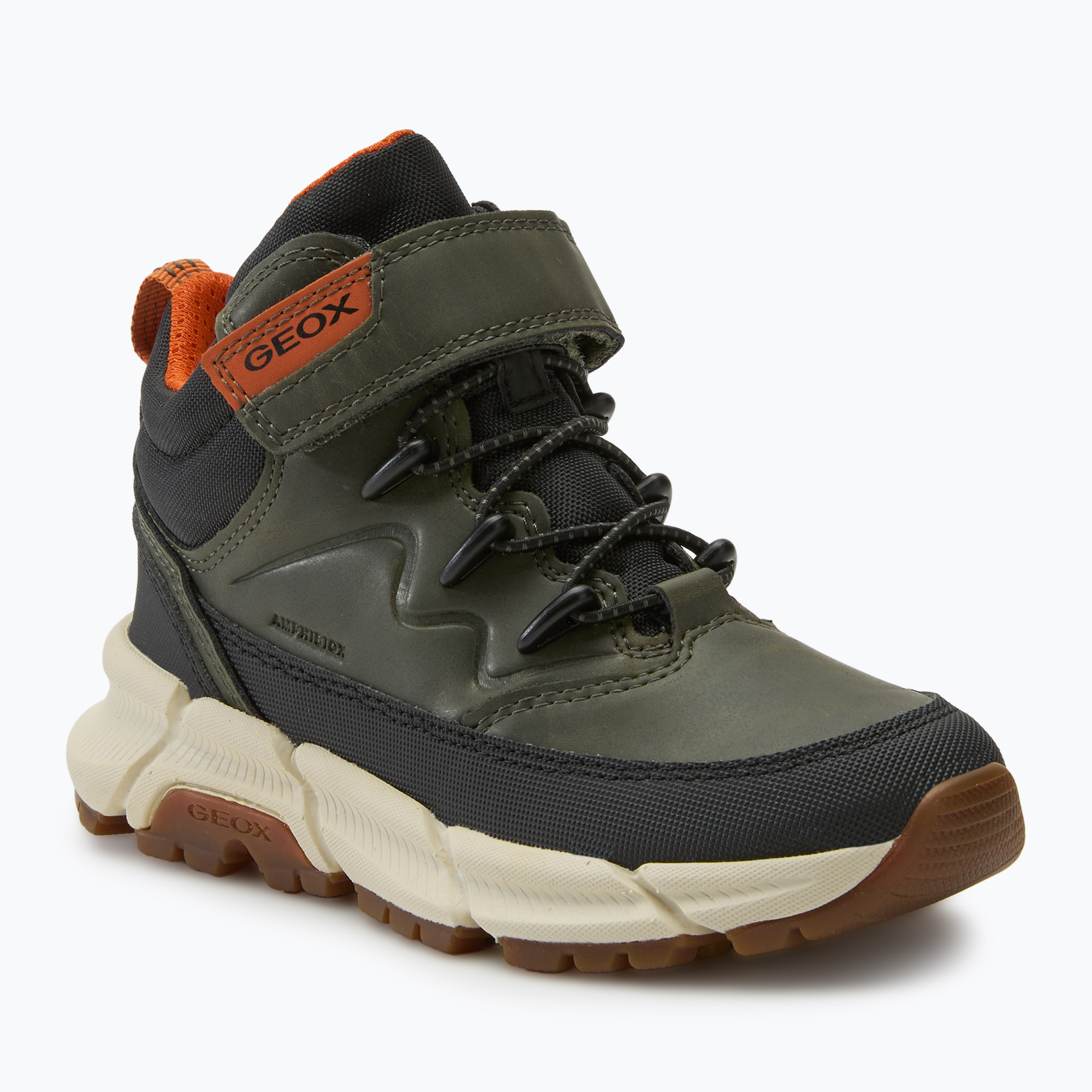 Buty juniorskie Geox Flexyper Plus military/orange 