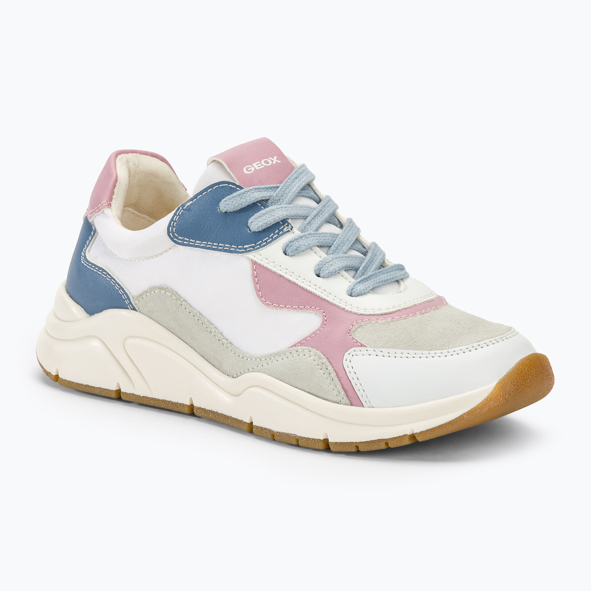 Buty juniorskie Geox Mawazy white/avio 