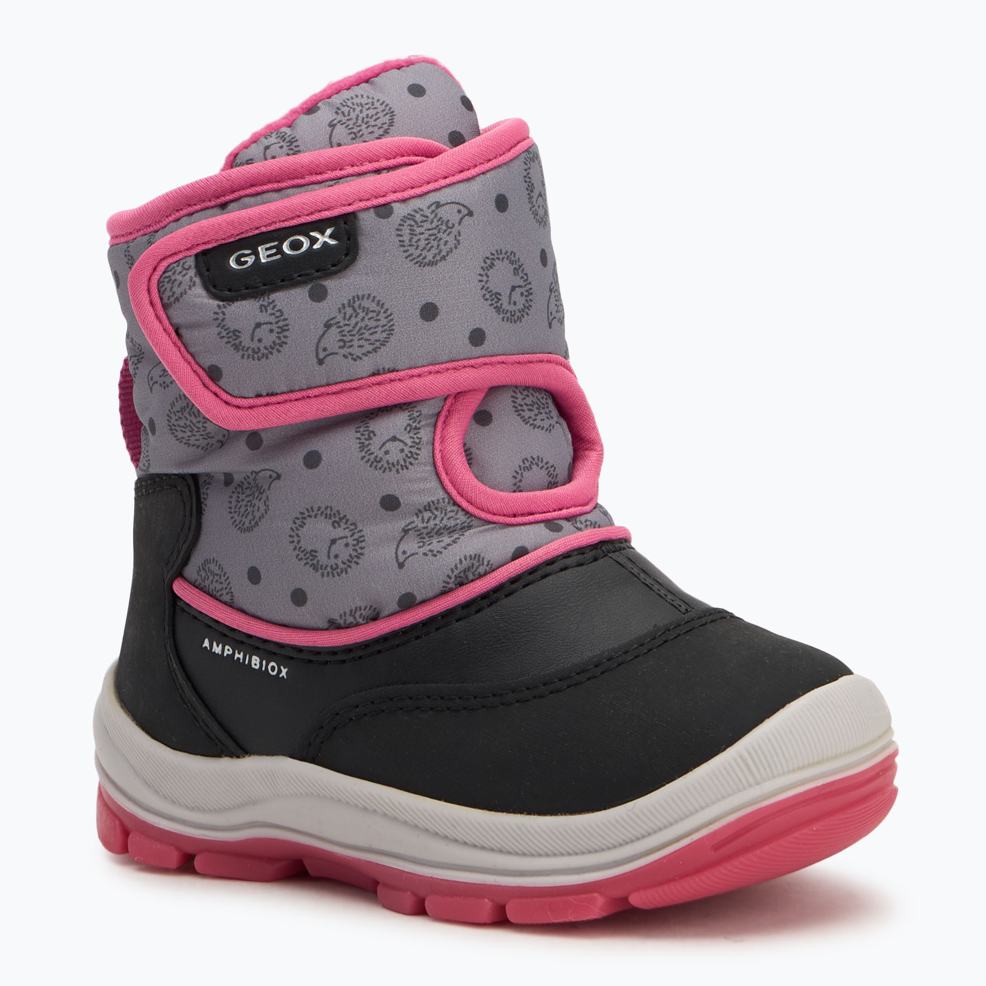 Śniegowce dziecięce Geox Flanfil ABX black/fuchsia 