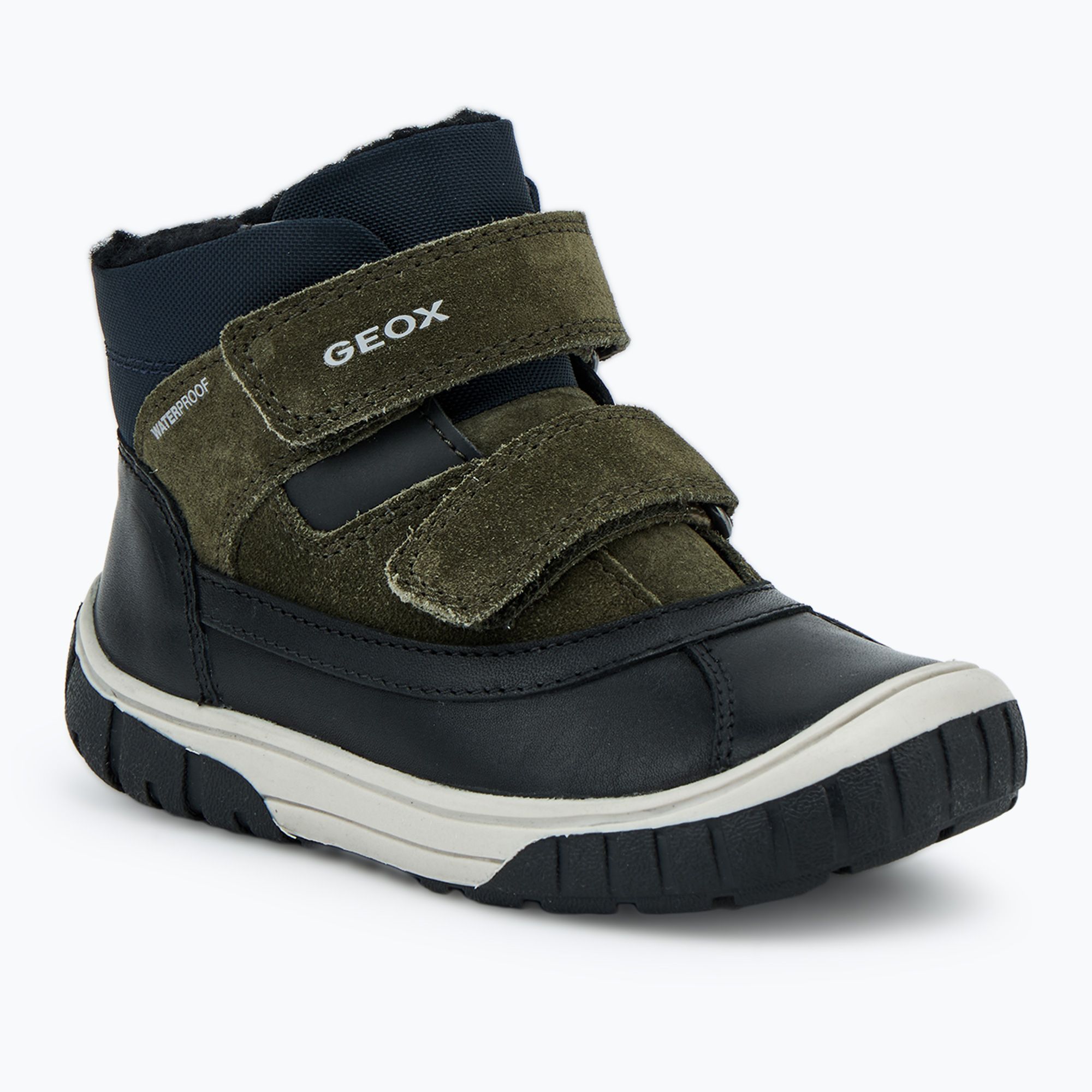 Śniegowce dziecięce Geox Omar black/dark green 