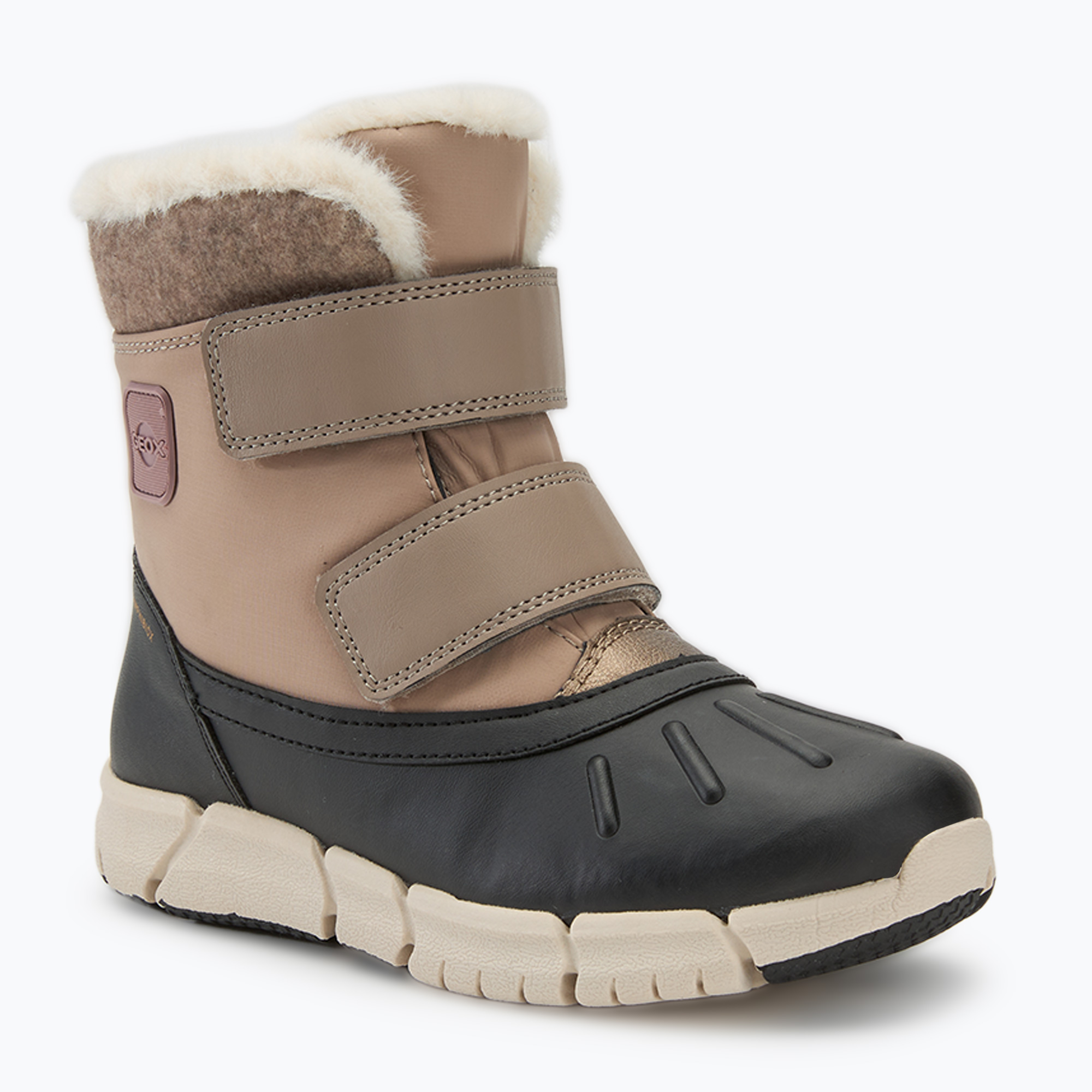 Geox Flexyper ABX beige scuro/nero stivali da neve junior (33 EU) (Flexyper ABX J46APC054FUC0533)
