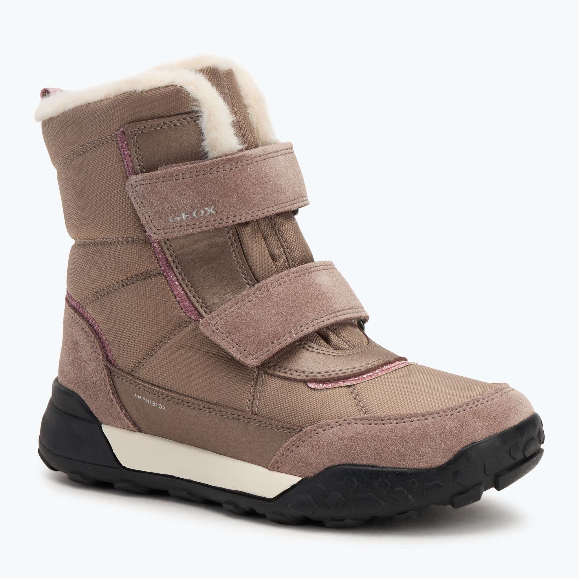 Śniegowce dziecięce Geox Trekkyup ABX dark beige 