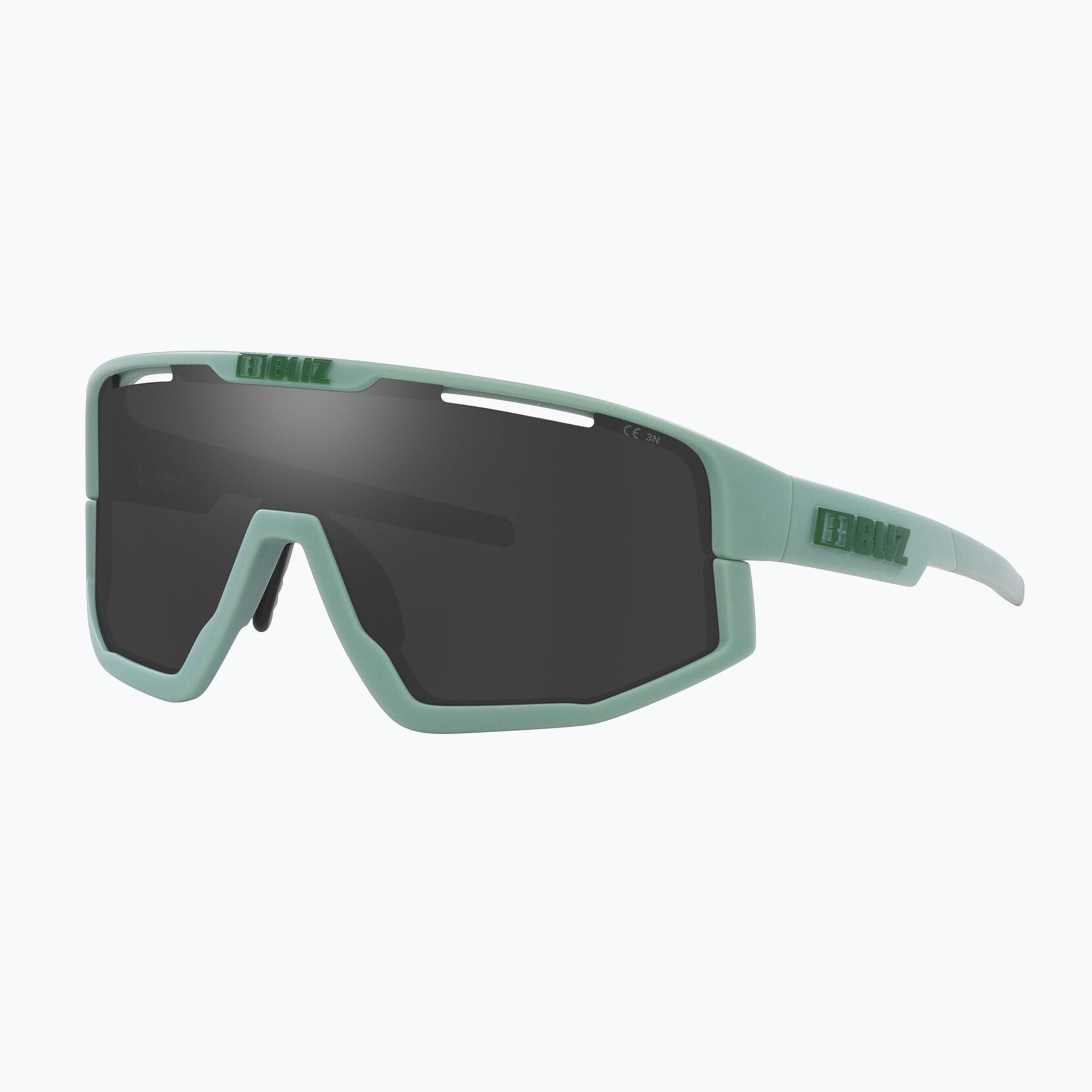 Bliz Fusion matt green/smoke sunglasses in silver mirror