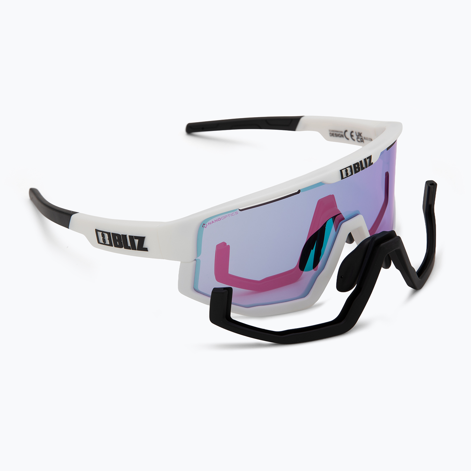 Слънчеви очила Bliz Fusion Small Nano Optics Nordic Light matt white/begonia/violet blue