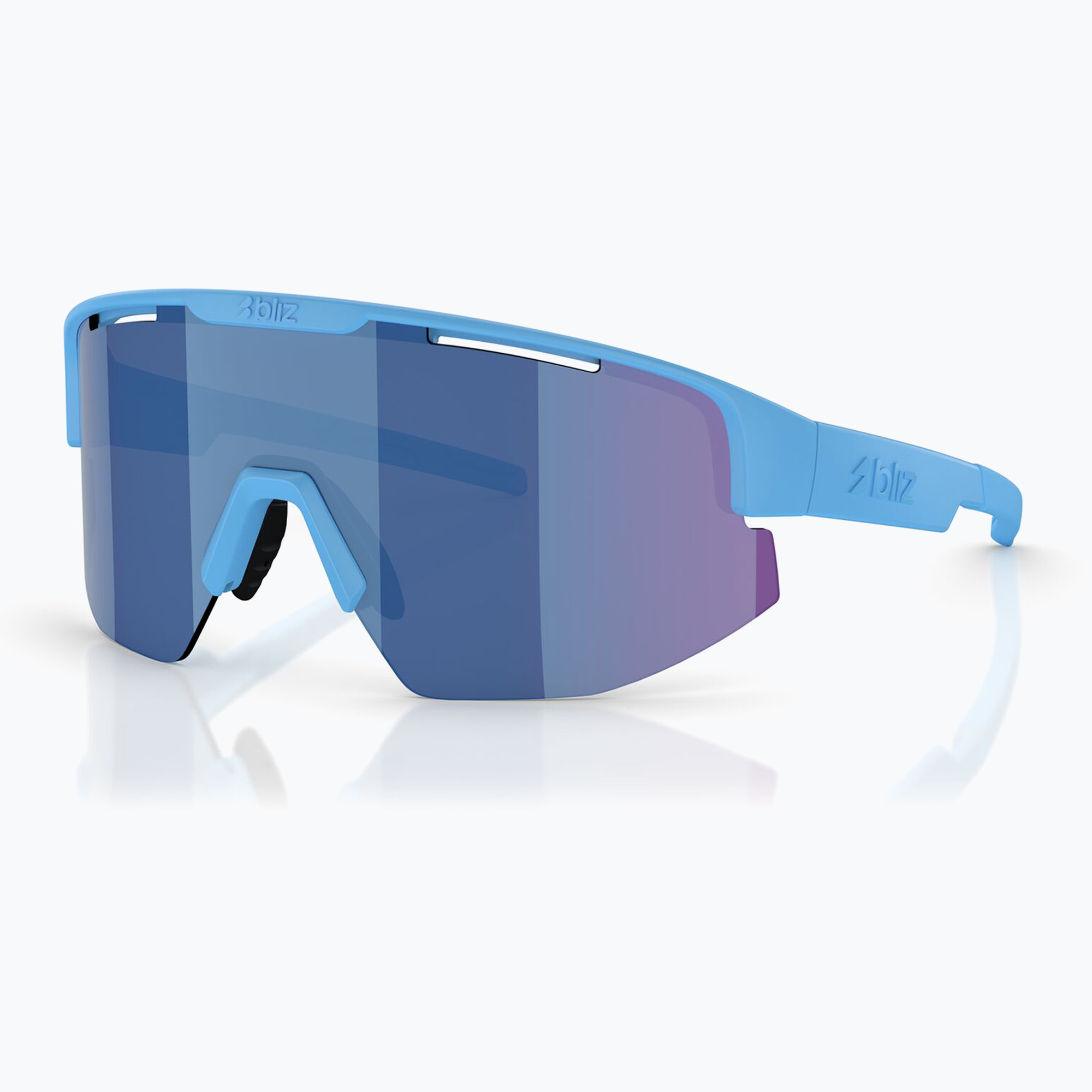 Occhiali da sole Bliz Matrix Small blu opaco/grigio blu specchiato