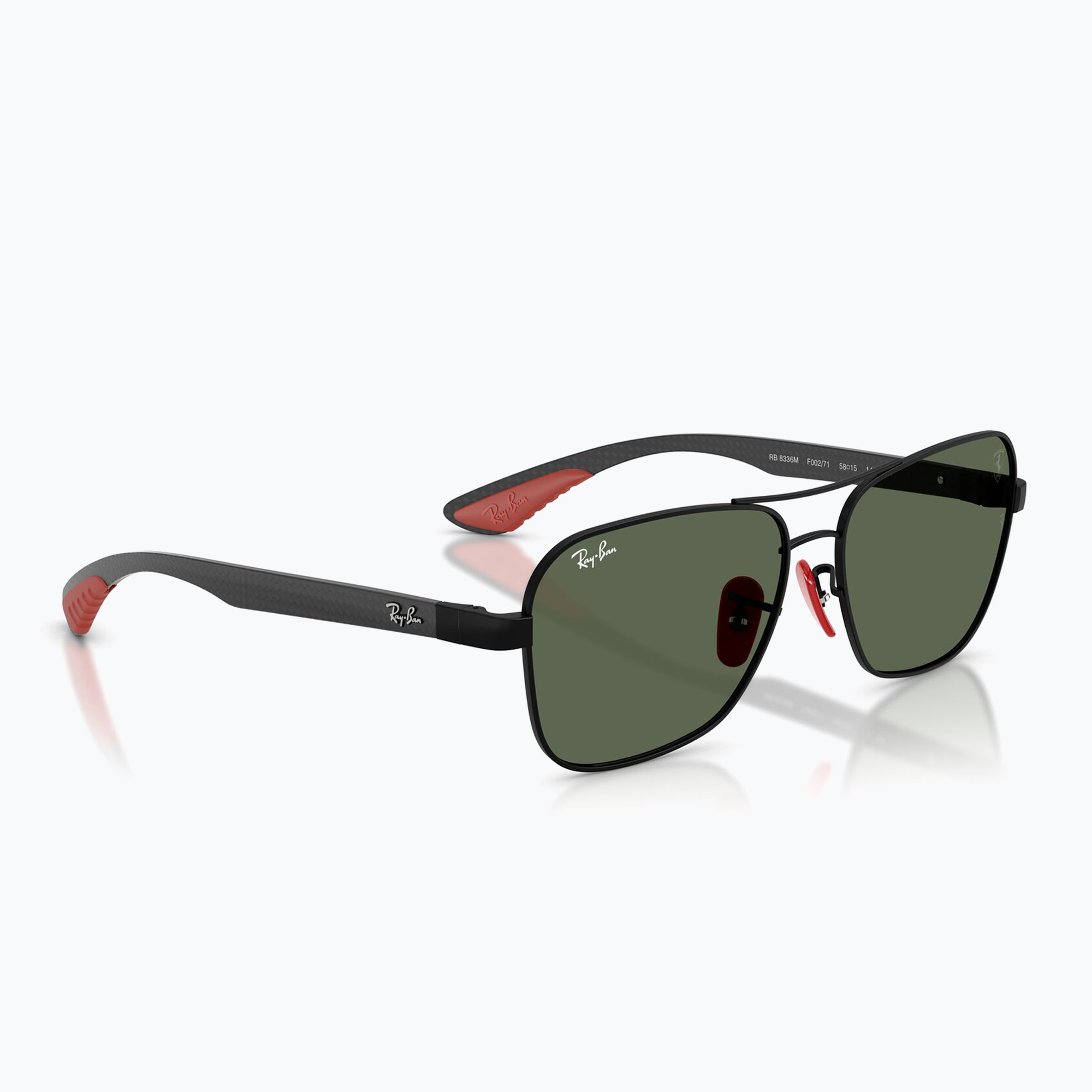 Okulary przeciwsłoneczne Ray-Ban Rb8336M Scuderia matt black/dark green 