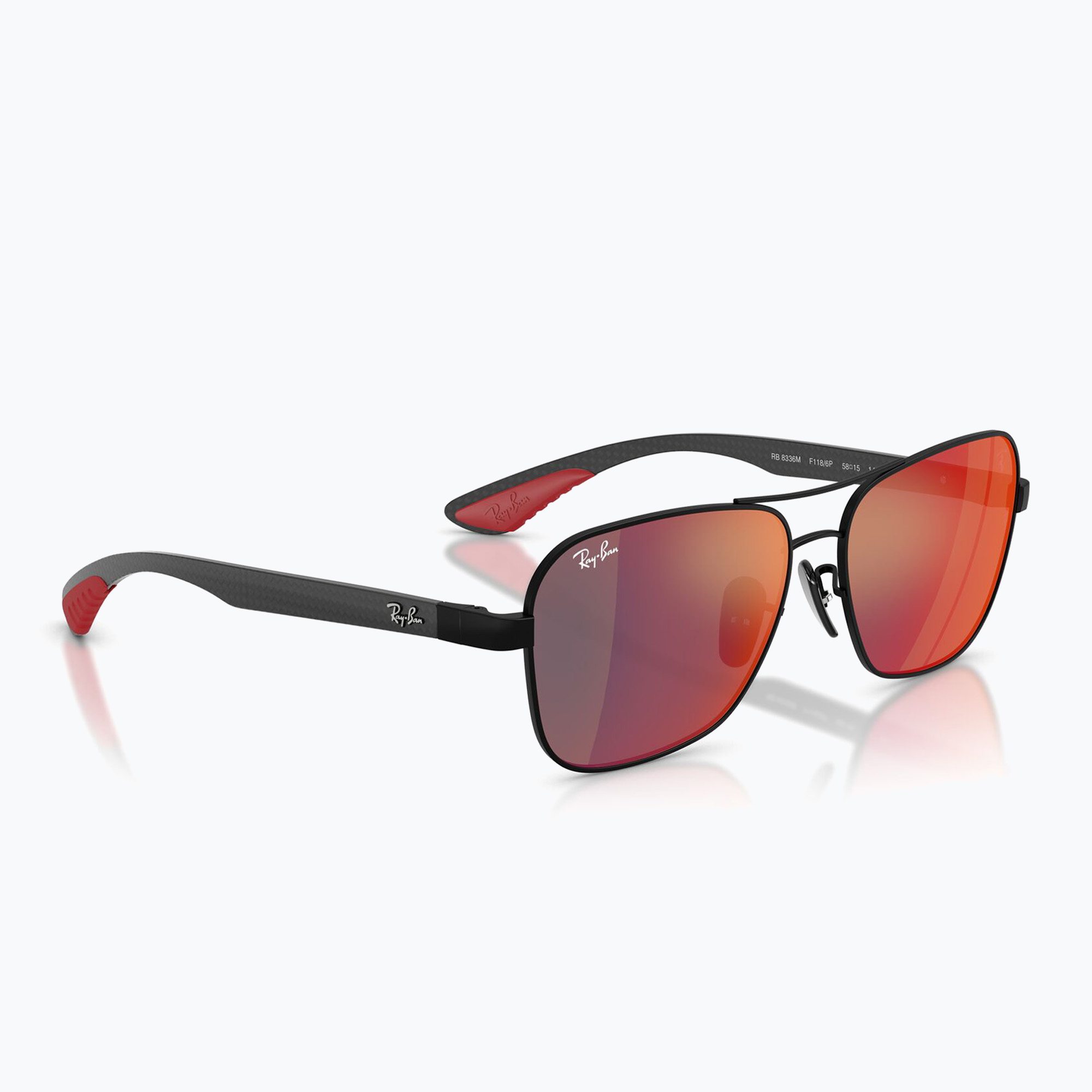 Okulary przeciwsłoneczne Ray-Ban Rb8336M Scuderia matt black/dark grey mirror blue/red 