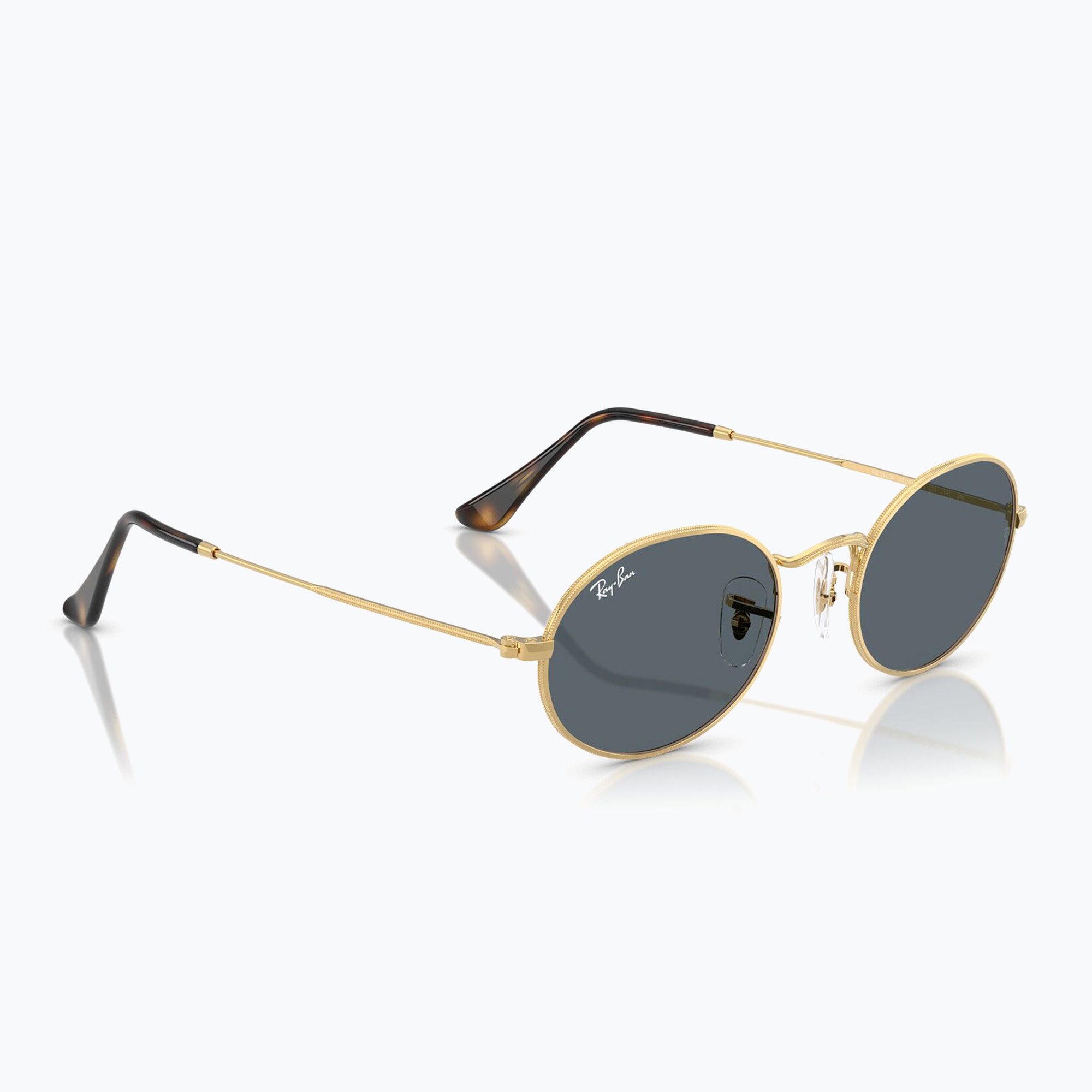 Okulary przeciwsłoneczne Ray-Ban Oval arista gold/blue 
