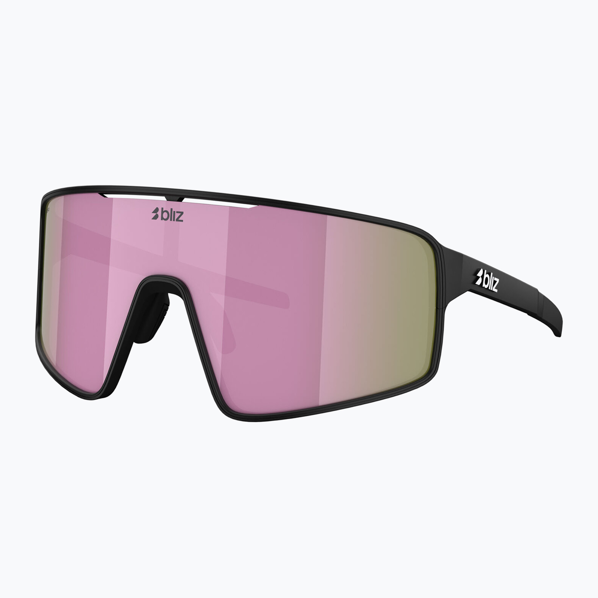 Bliz P001S matte black/brown pink mirror sunglasses