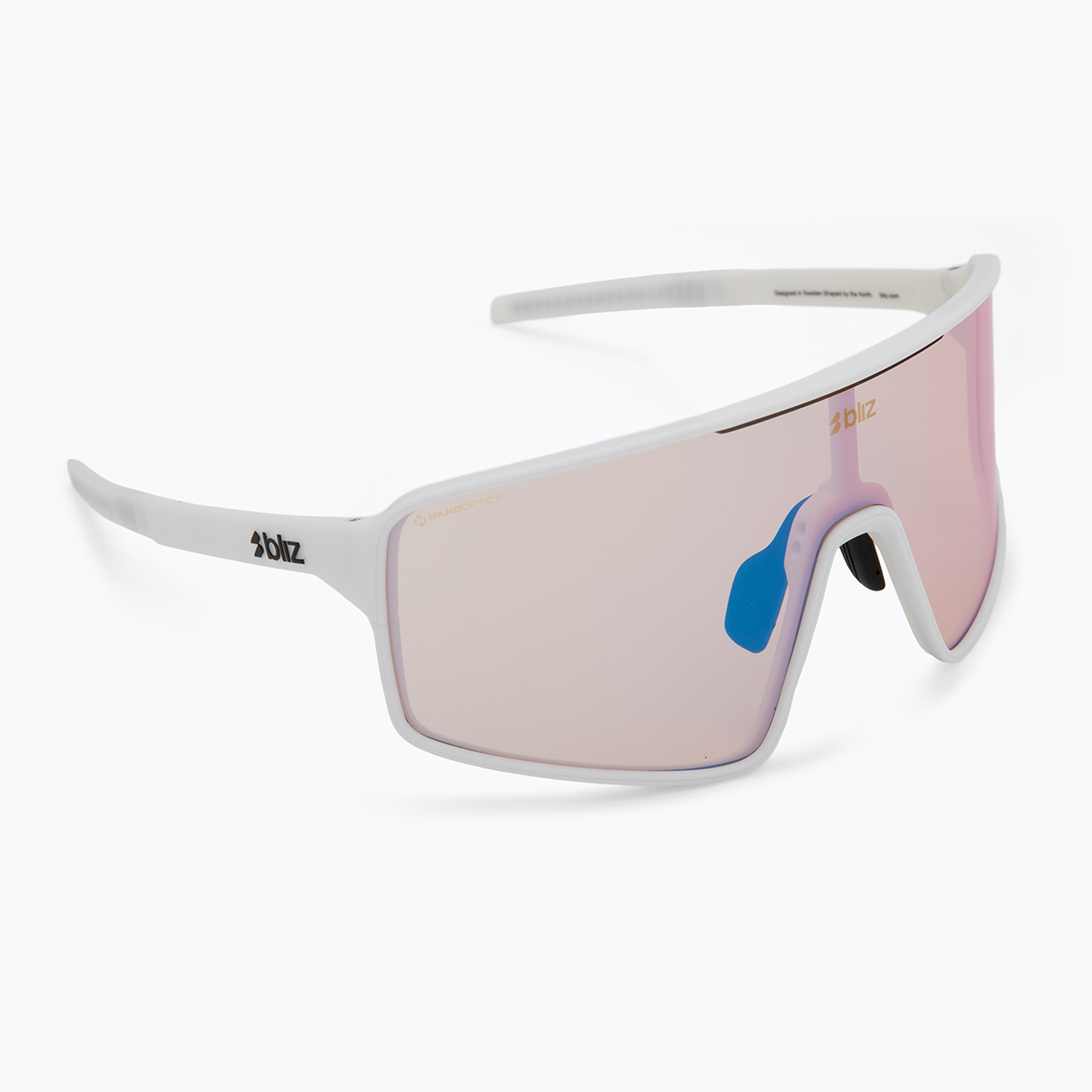 Bliz P001 Nano Optics Nordic Light матово бяло/коралово/оранжево синьо мулти слънчеви очила