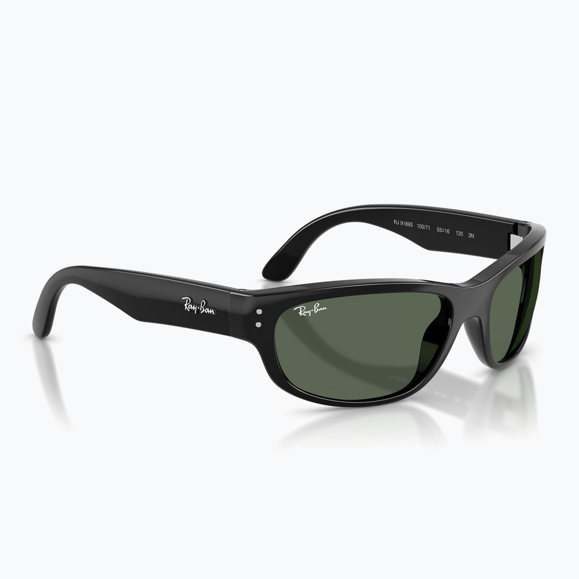 Okulary przeciwsłoneczne dziecięce Ray-Ban Balorama Bio Based black/dark green 
