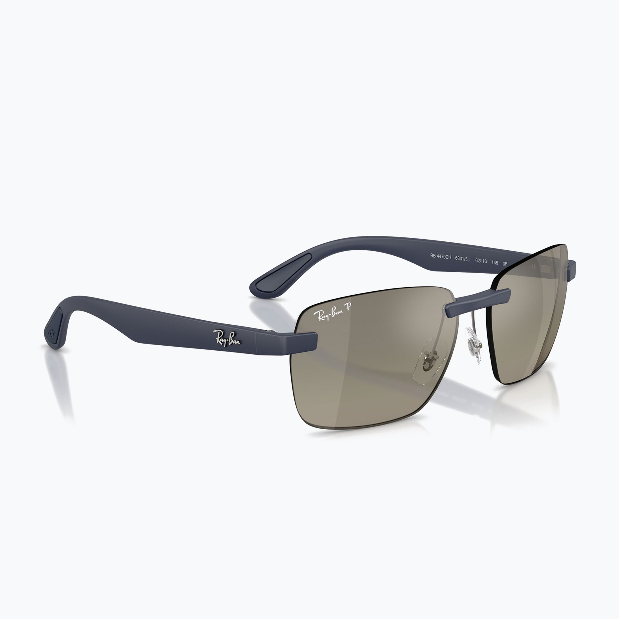 Okulary przeciwsłoneczne Ray-Ban RB4470 Polarized+ Lenses sand dark blue/grey gradient chromance 