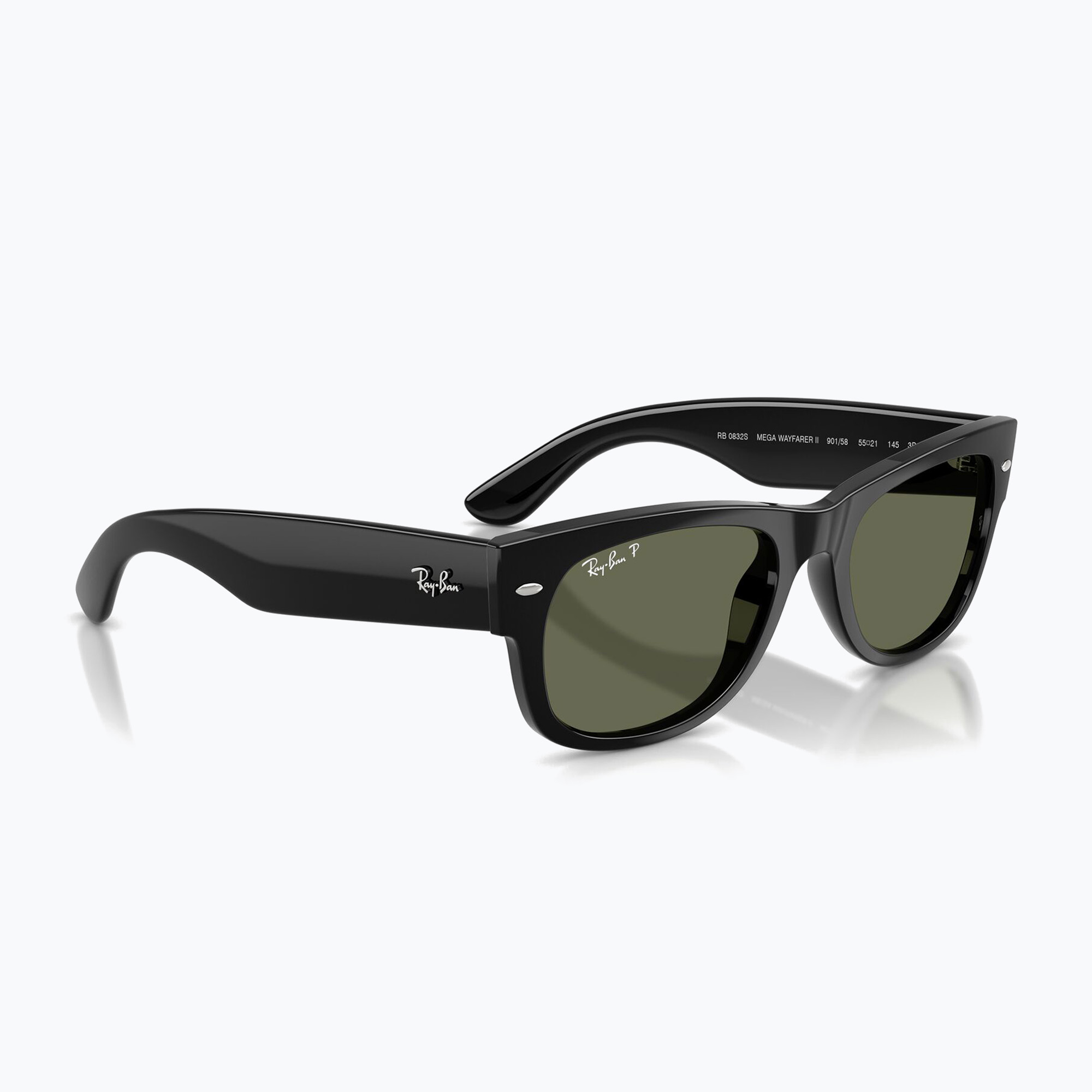 Okulary przeciwsłoneczne Ray-Ban Mega Wayfarer II black/green 