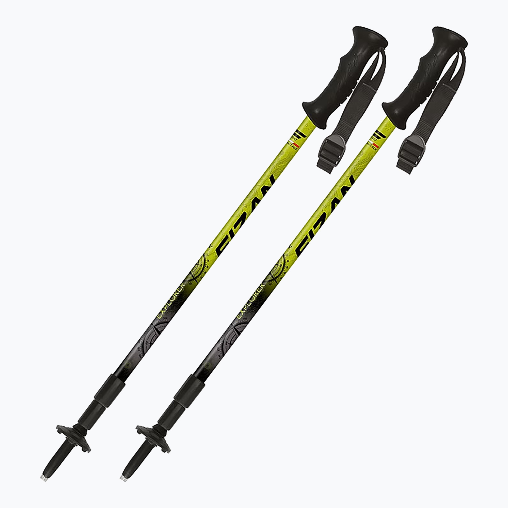 Bețe de trekking  Fizan Explorer lime/gray (Explorer 100023)