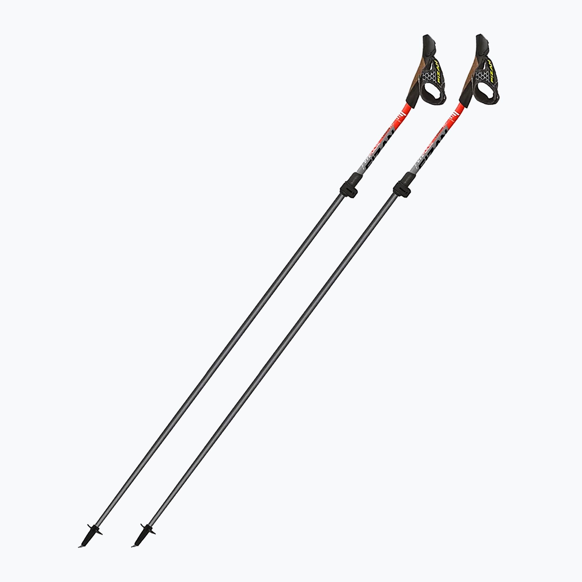 Kije nordic walking Fizan Carbon Pro Impulse red 