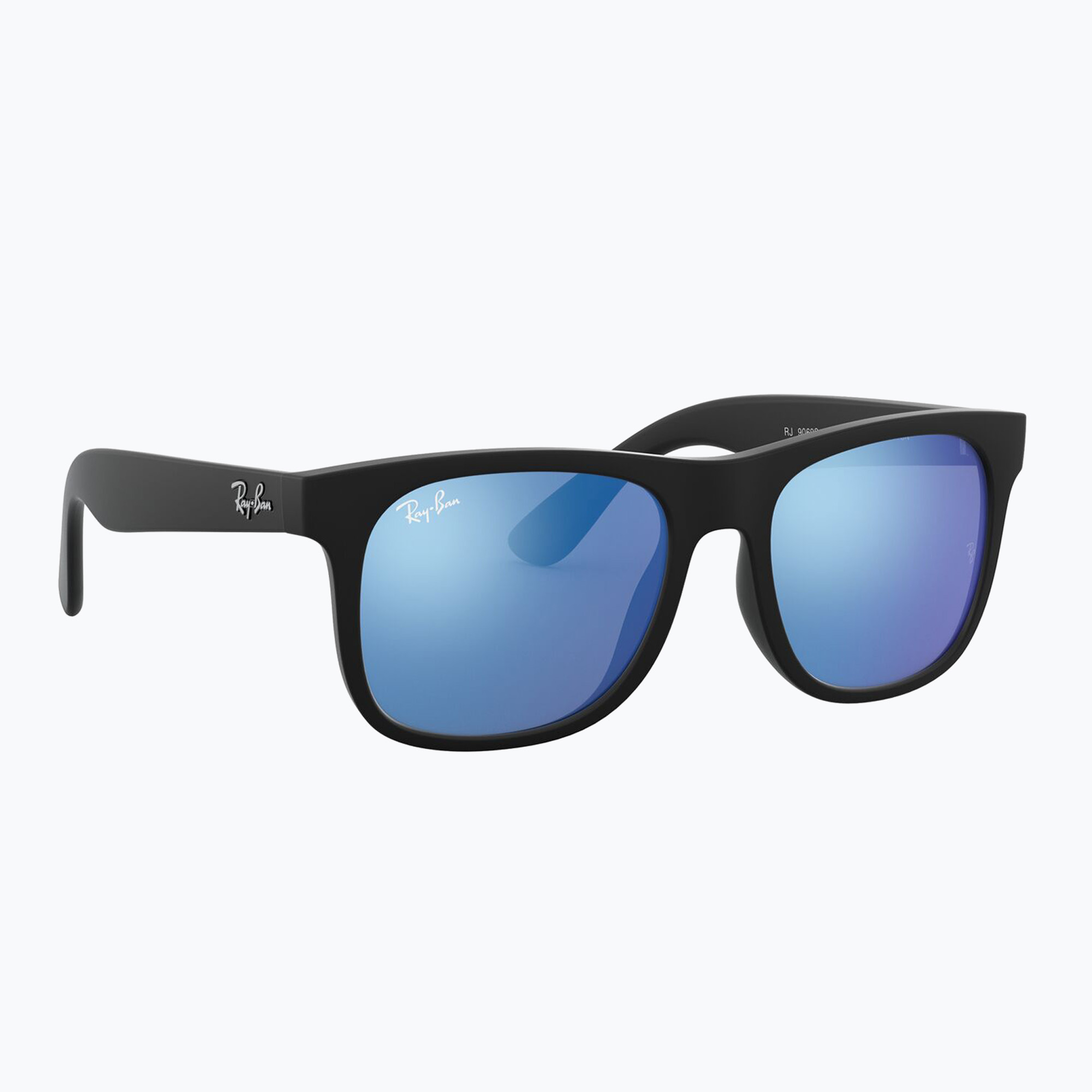 Okulary przeciwsłoneczne dziecięce Ray-Ban Justin matt rubber black/blue mirror 