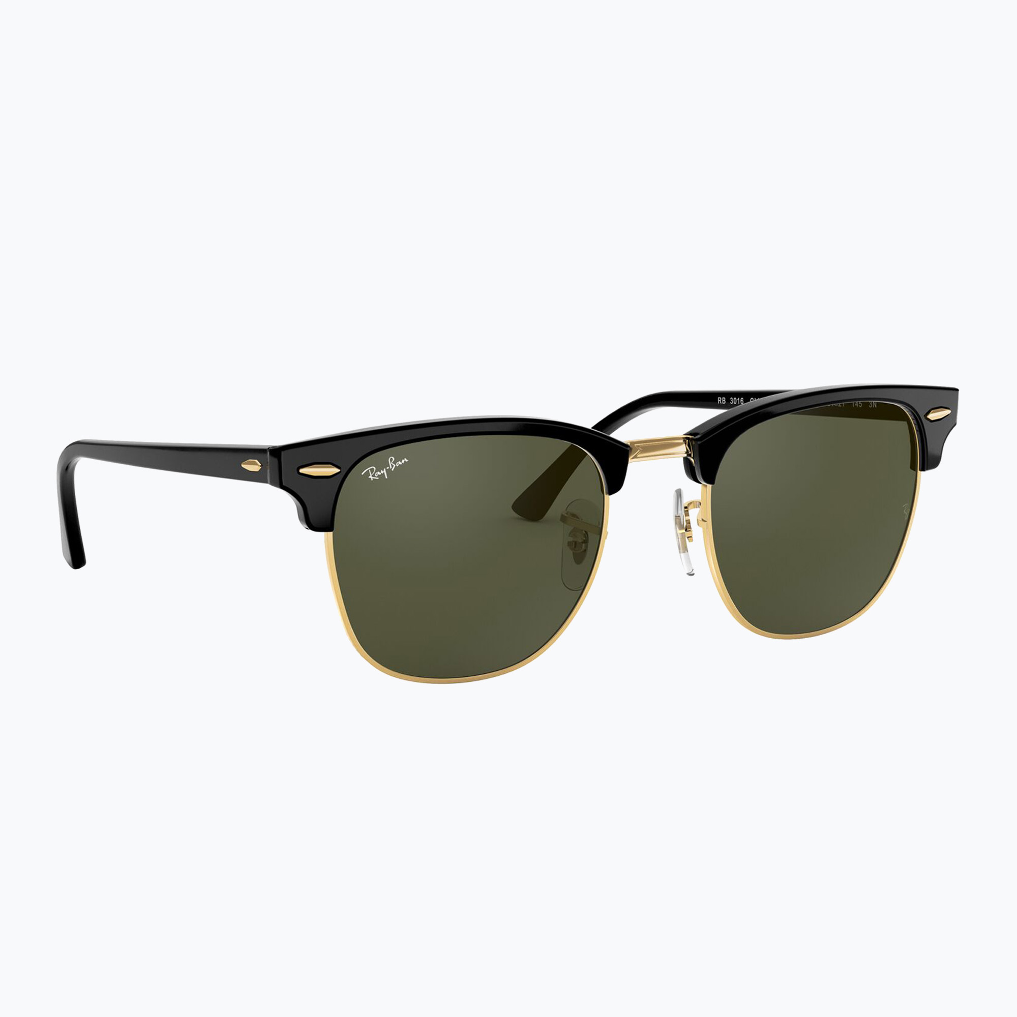 Okulary przeciwsłoneczne Ray-Ban Clubmaster Classic black/gold/green g-15 